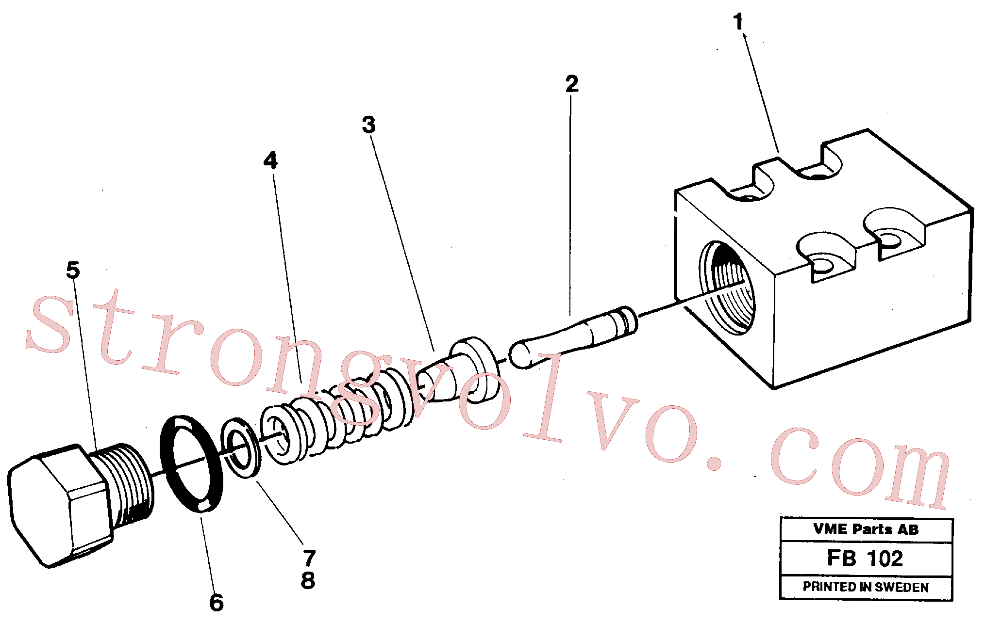 VOE14234430 Volvo Válvula de limitação da pressão(FB102 Montagem)