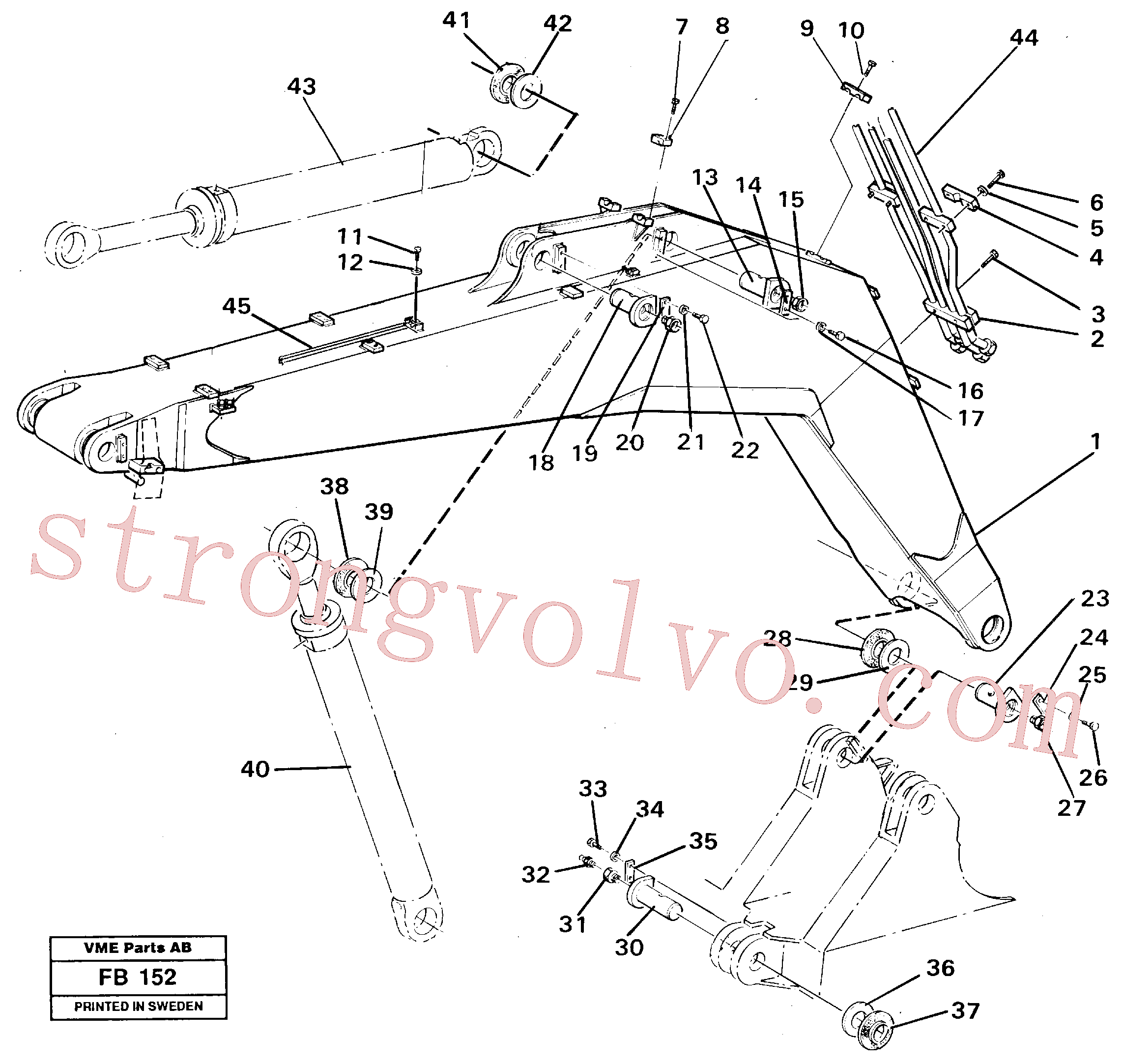 VOE14048563 Tube Clamp Volvo escavadeira
