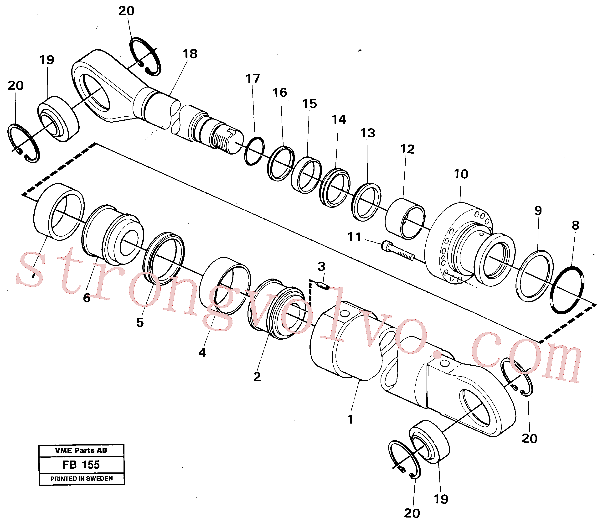 VOE14214058 Volvo Cilindro da lança(FB155 Montagem)