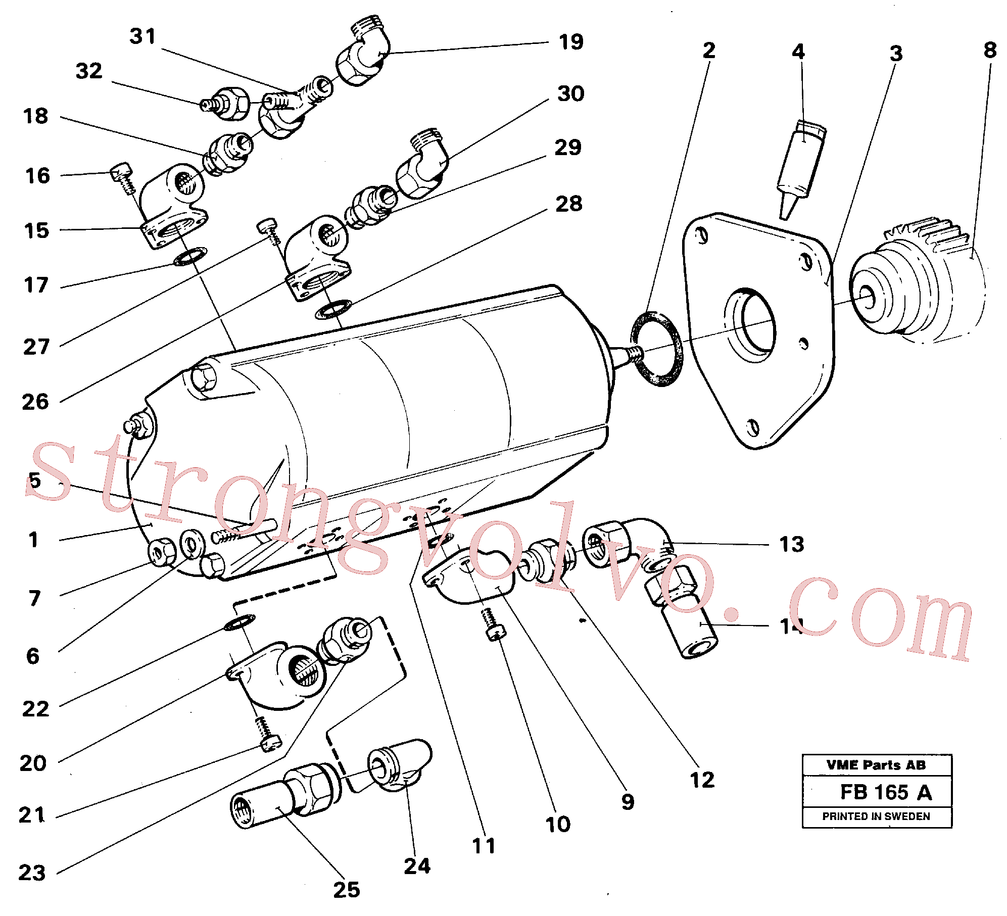 Atacado VOE14012397 Niple Volvo escavadeira