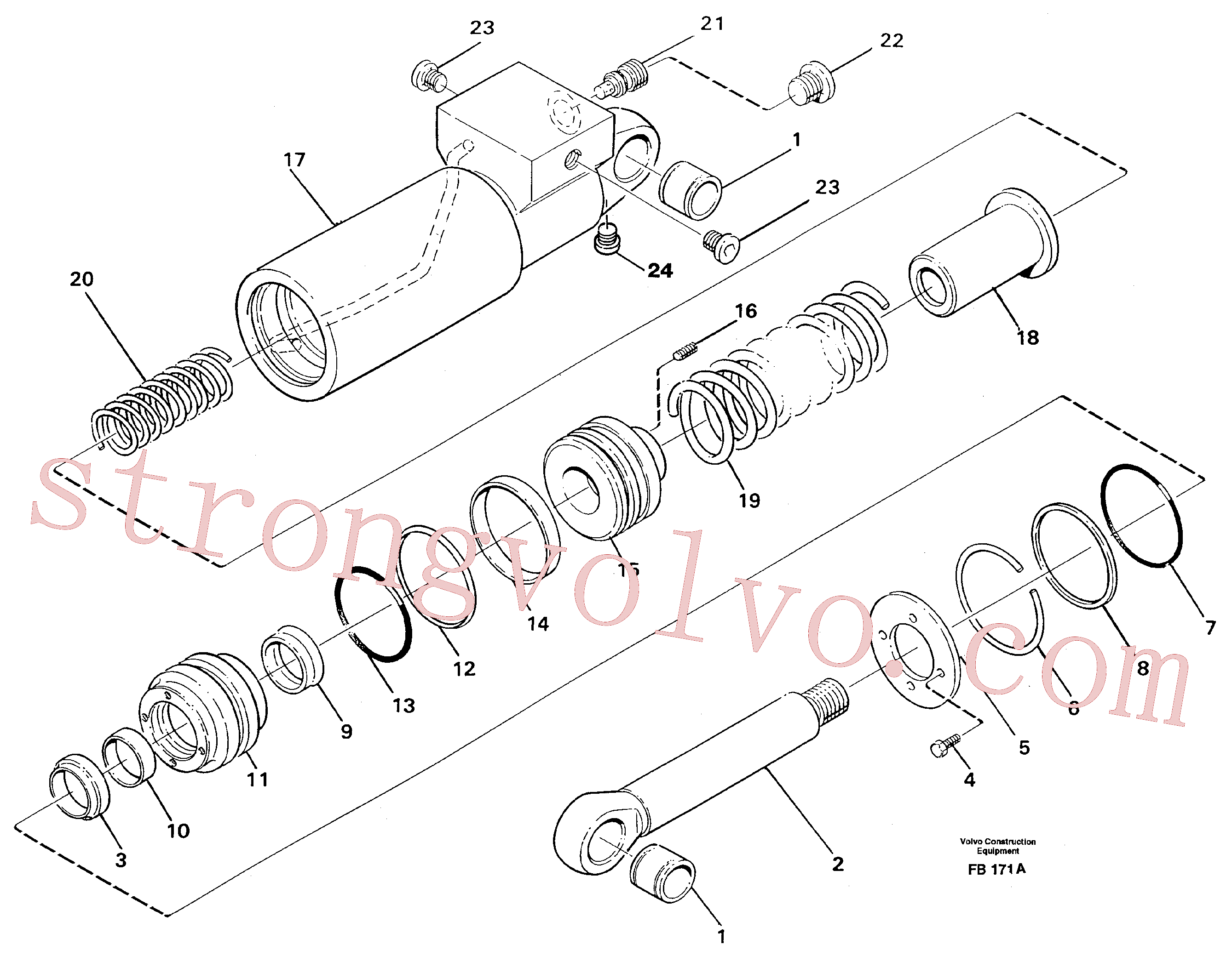 China Made VOE963008 Parafuso batente Volvo Acessórios para escavadeira