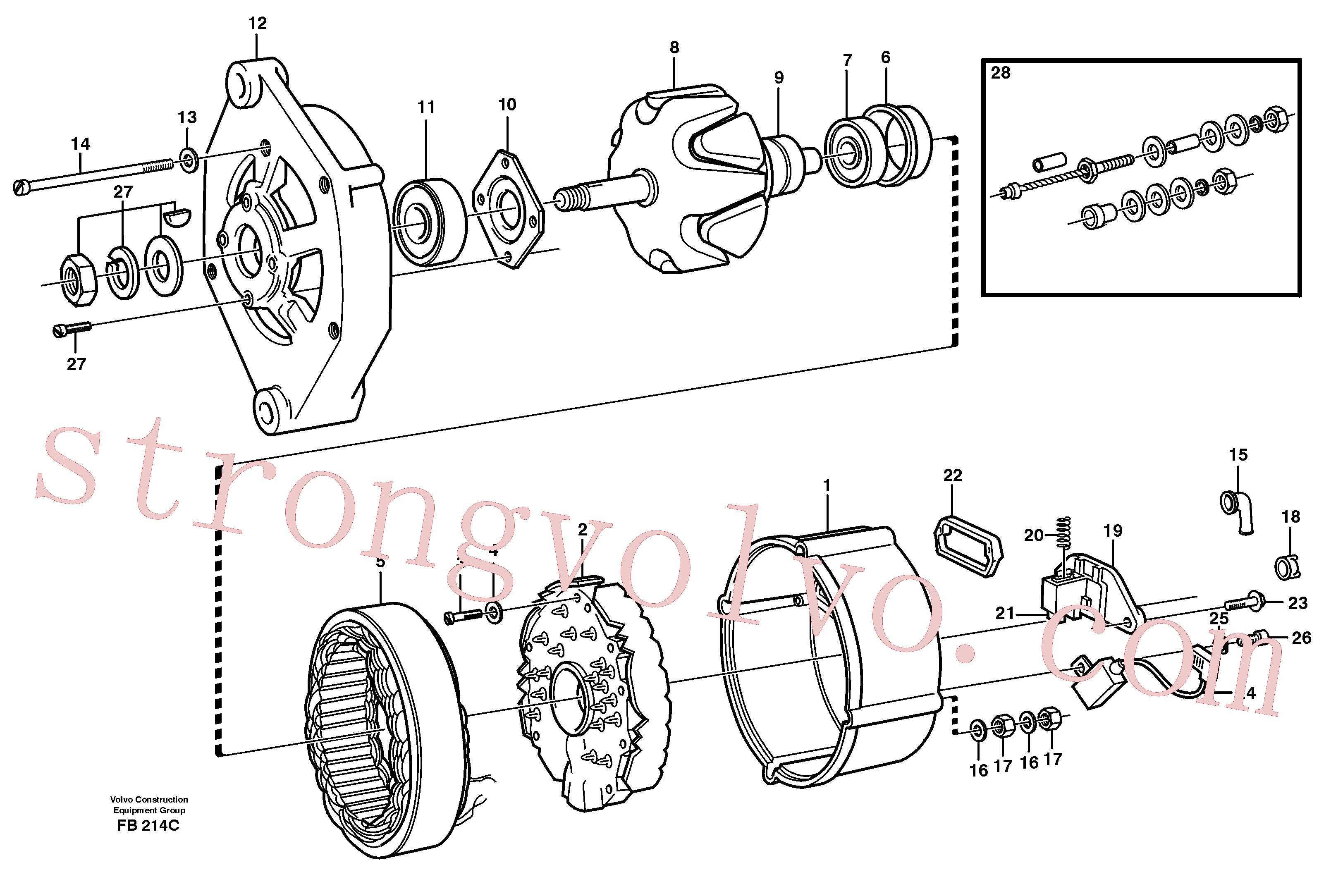 VOE13956066 Volvo Alternador(FB214C Montagem)