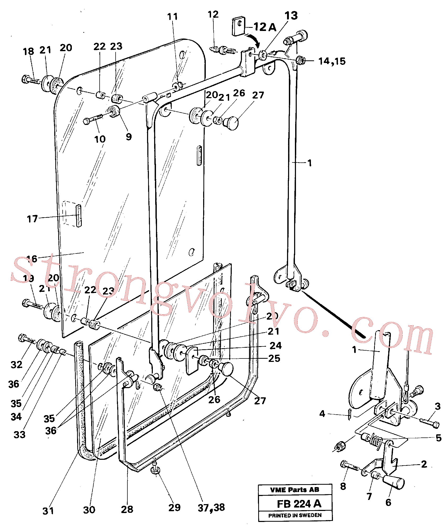 VOE14214474 Volvo Janela dianteira(FB224A Montagem)