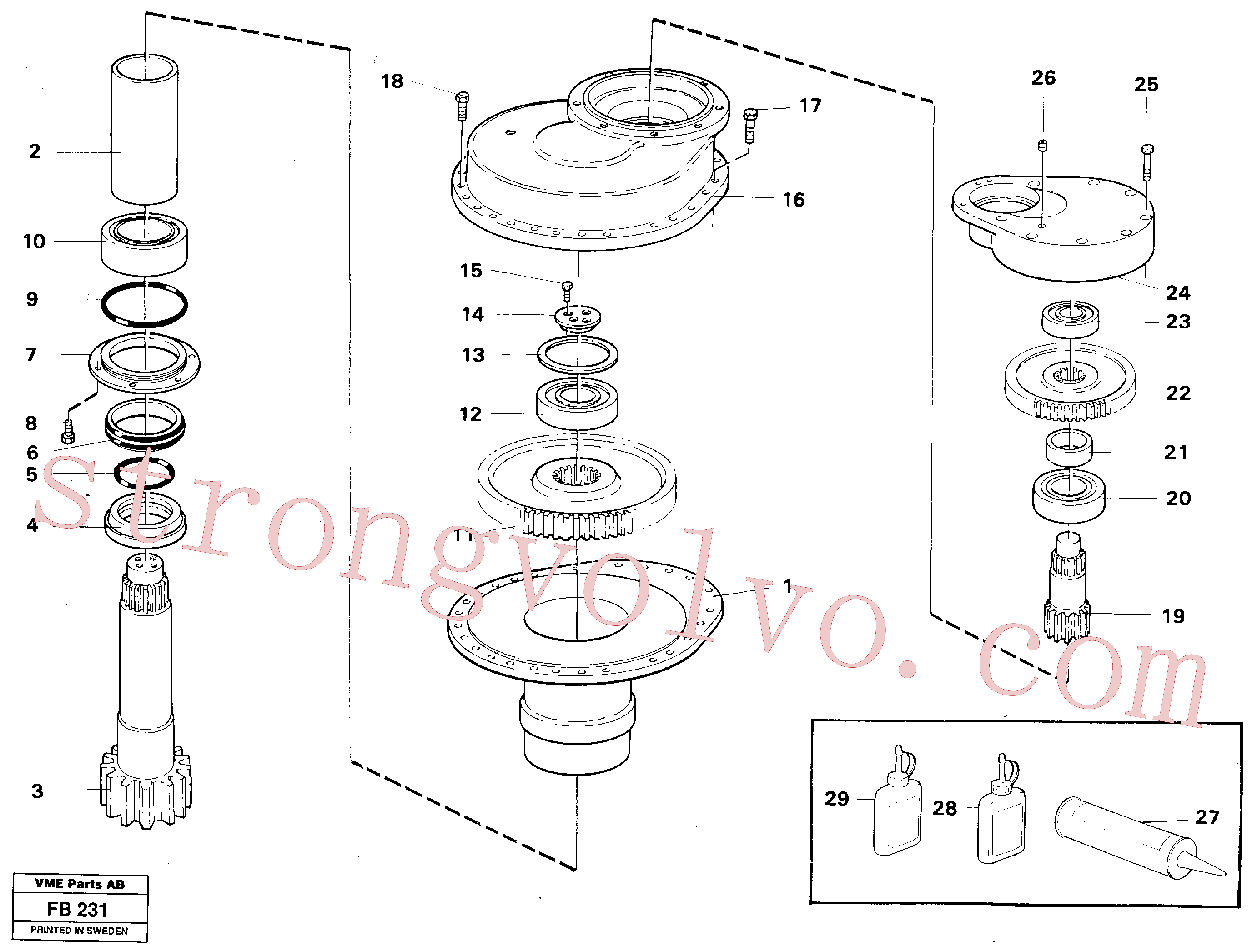 VOE14013587 Volvo Caixa de velocidades rotativa(FB231 Montagem)