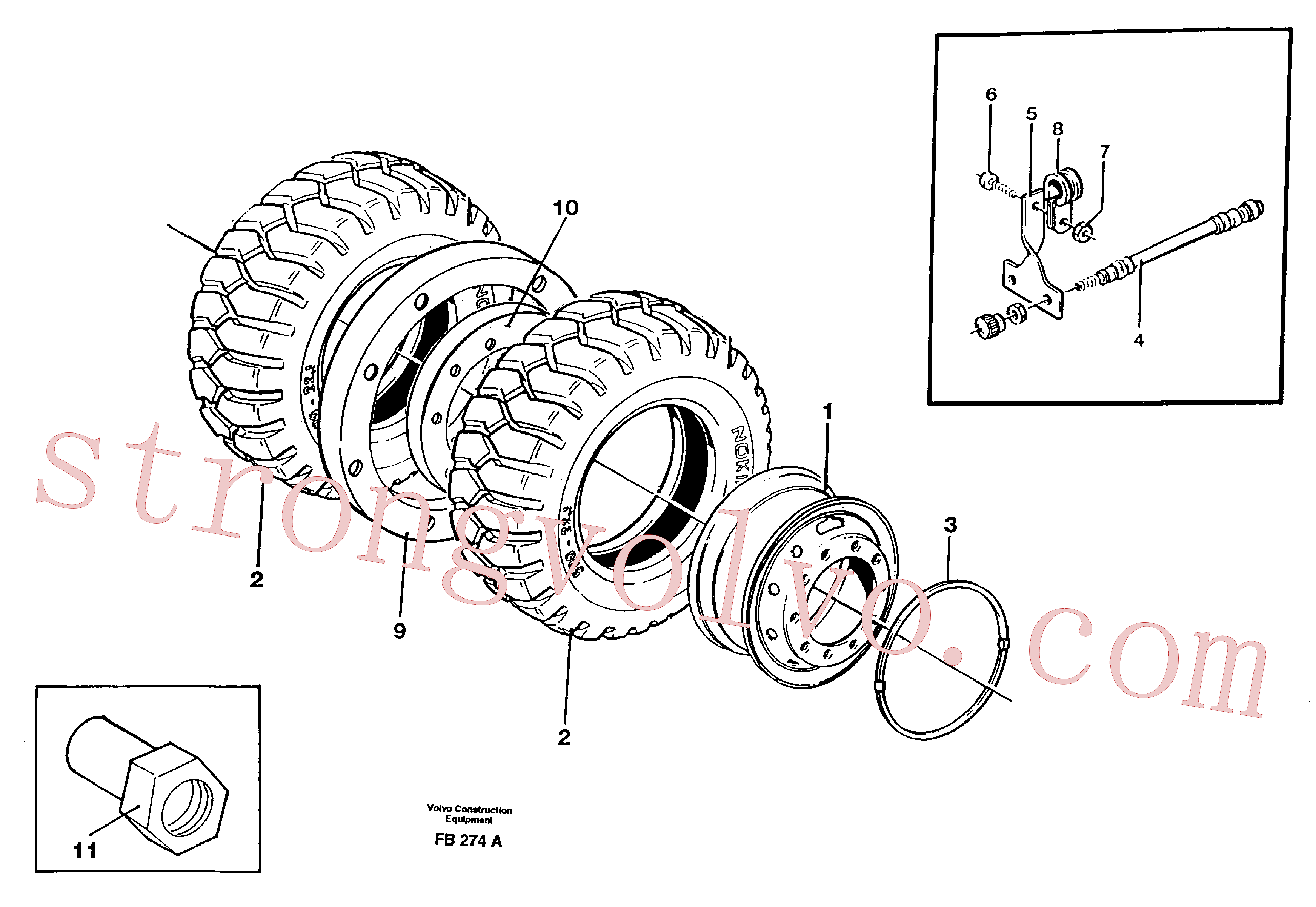 VOE14371696 Volvo Equipamento da roda(FB274A Montagem)
