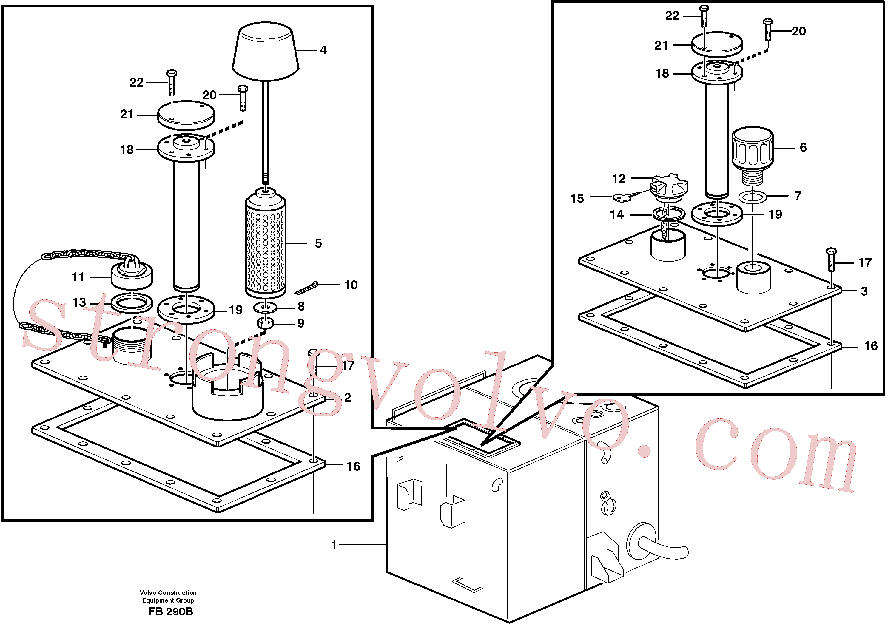 VOE14211931 Volvo Depósito de combustível(FB290B Montagem)
