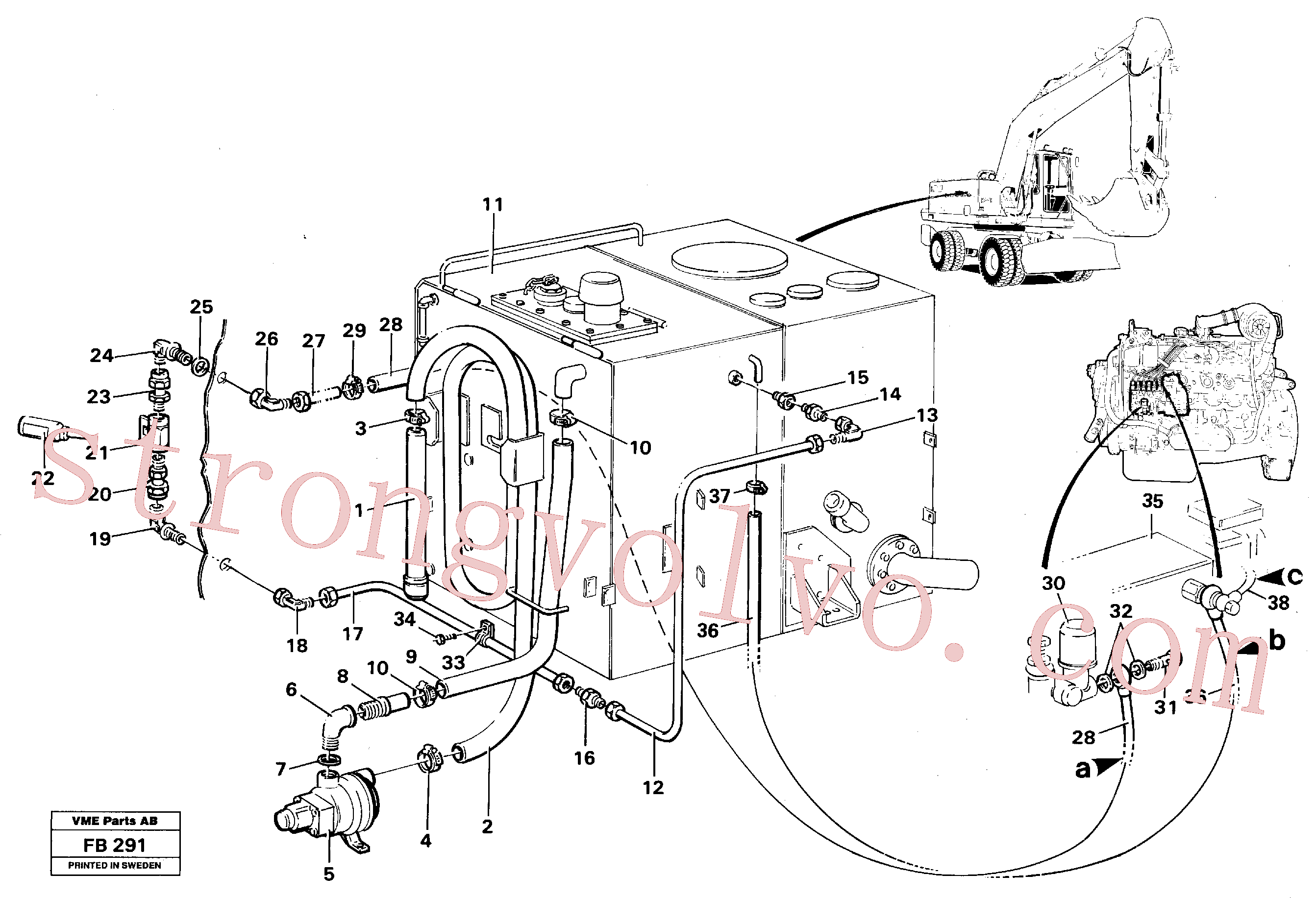 Volvo Montagem VOE14052741 Rdc Bushing Acessórios