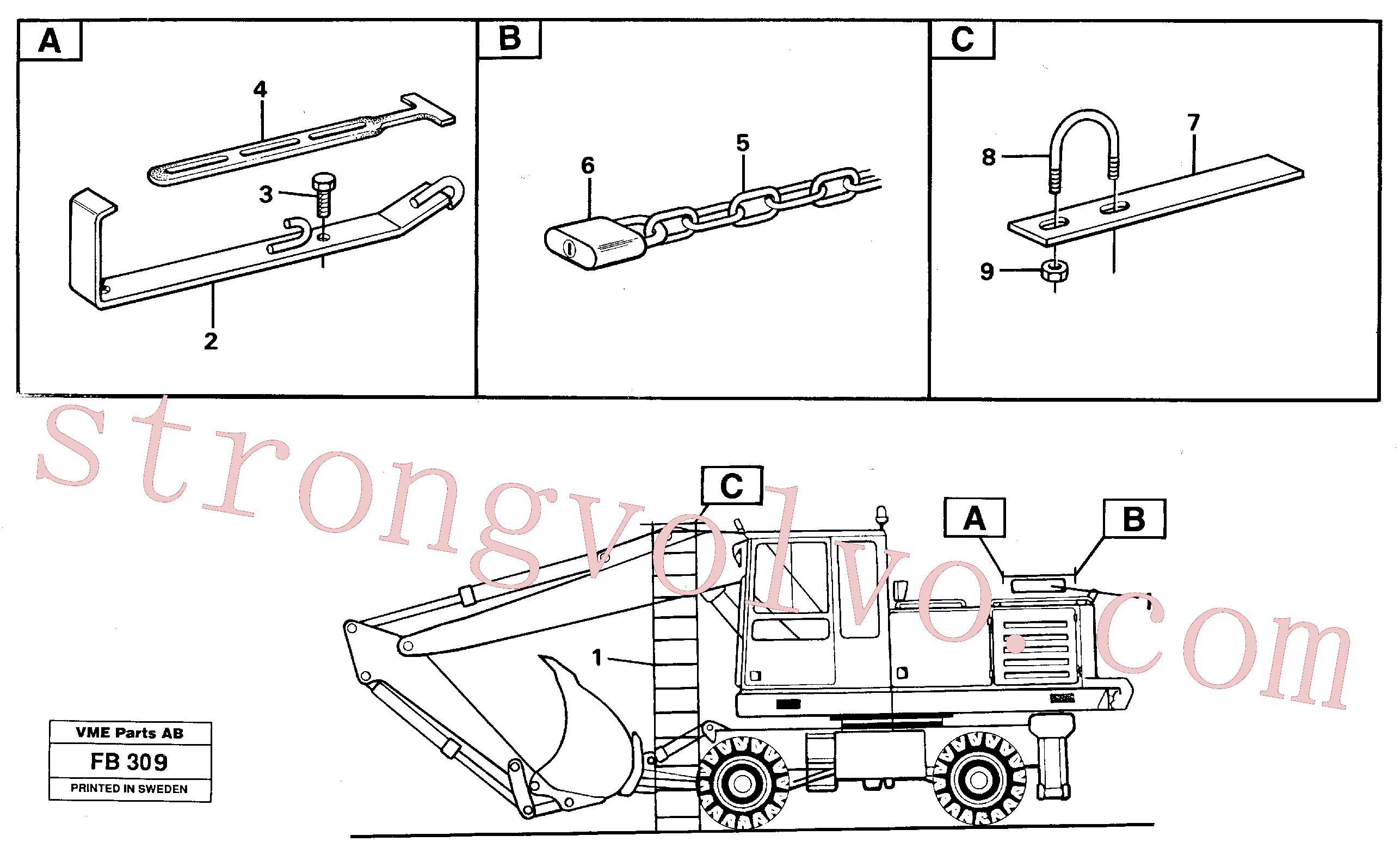 Volvo VOE14049593 Corrente Volvo Acessórios para escavadeira