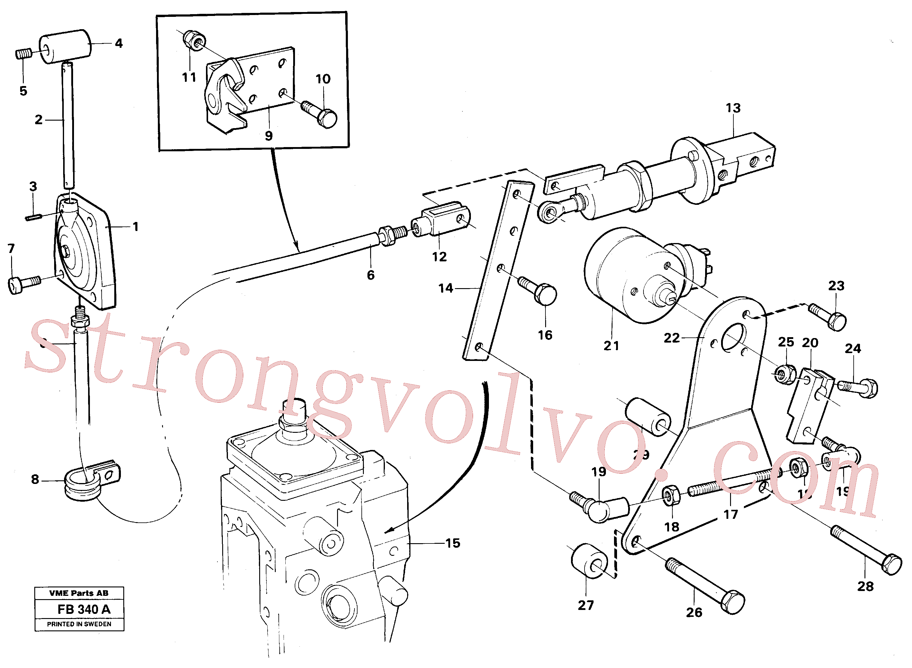 VOE14014004 Volvo Comando do acelerador(FB340A Montagem)
