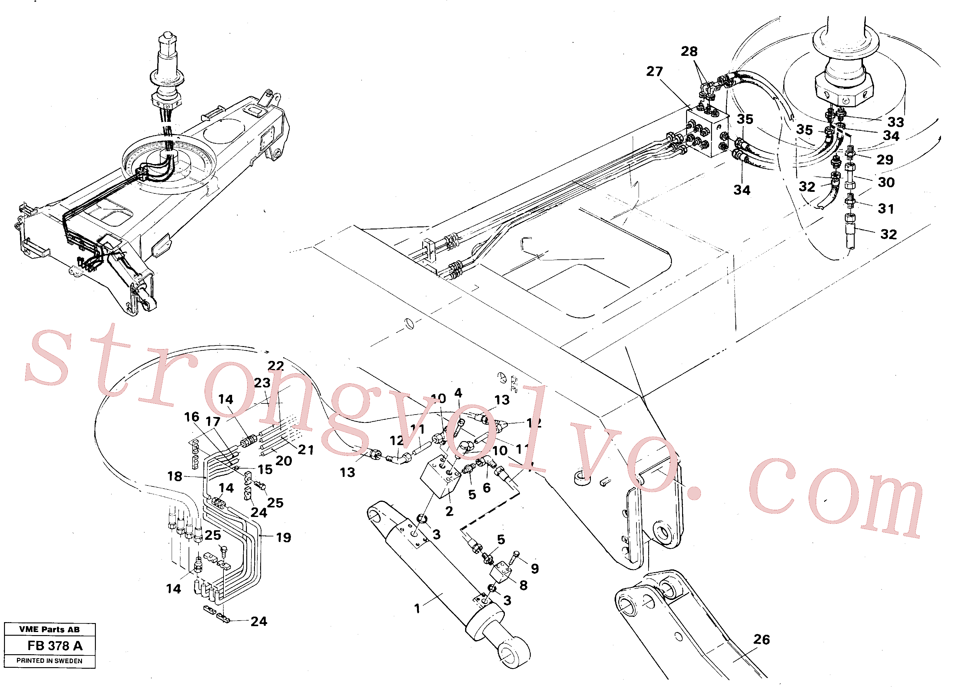 VOE14012402 Niple Inscreva-se para Volvo Acessórios para escavadeira