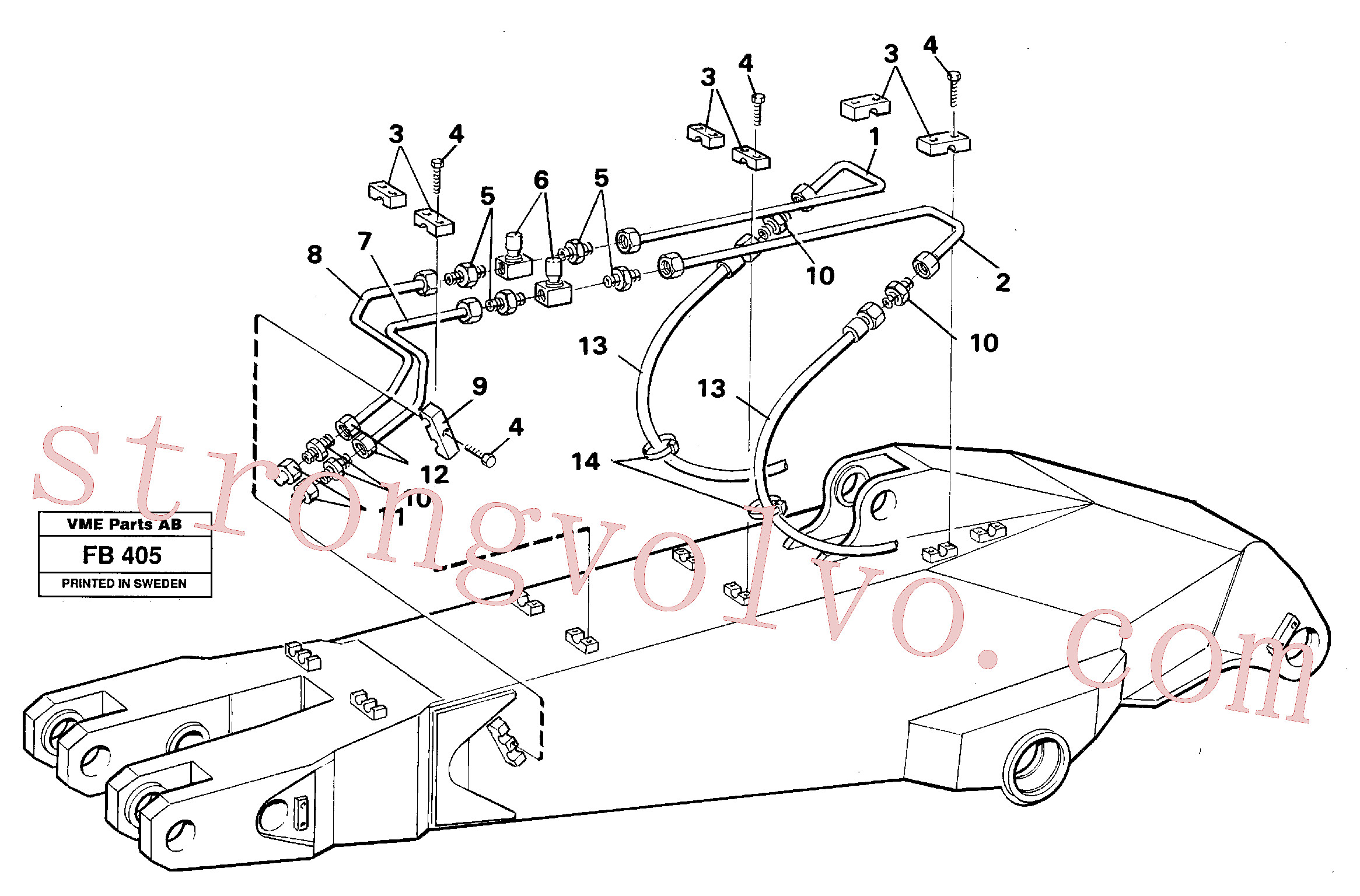 VOE14248201 Tube Assembly Volvo escavadeira