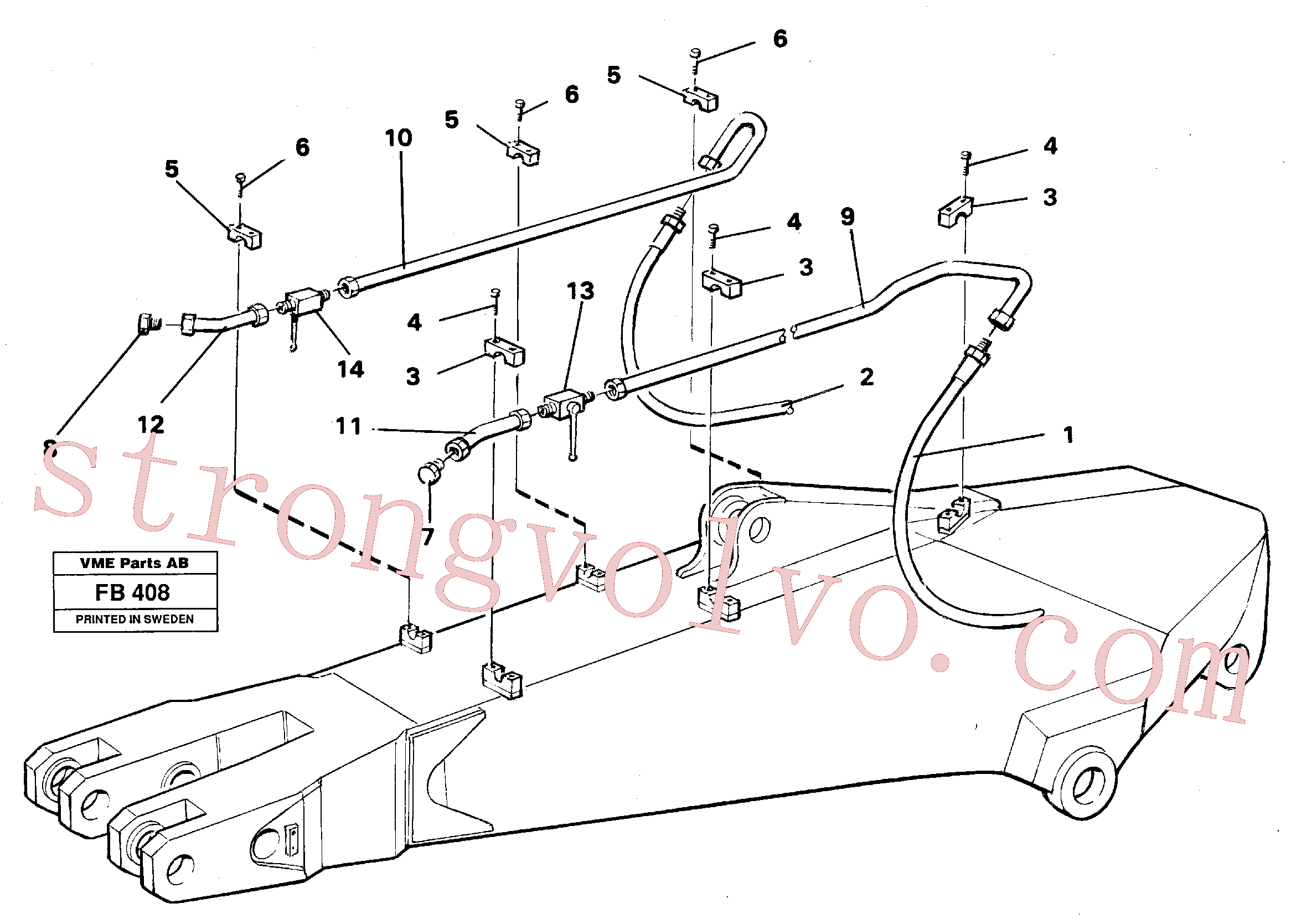 Volvo Montagem VOE14254492 Tube Assembly Acessórios