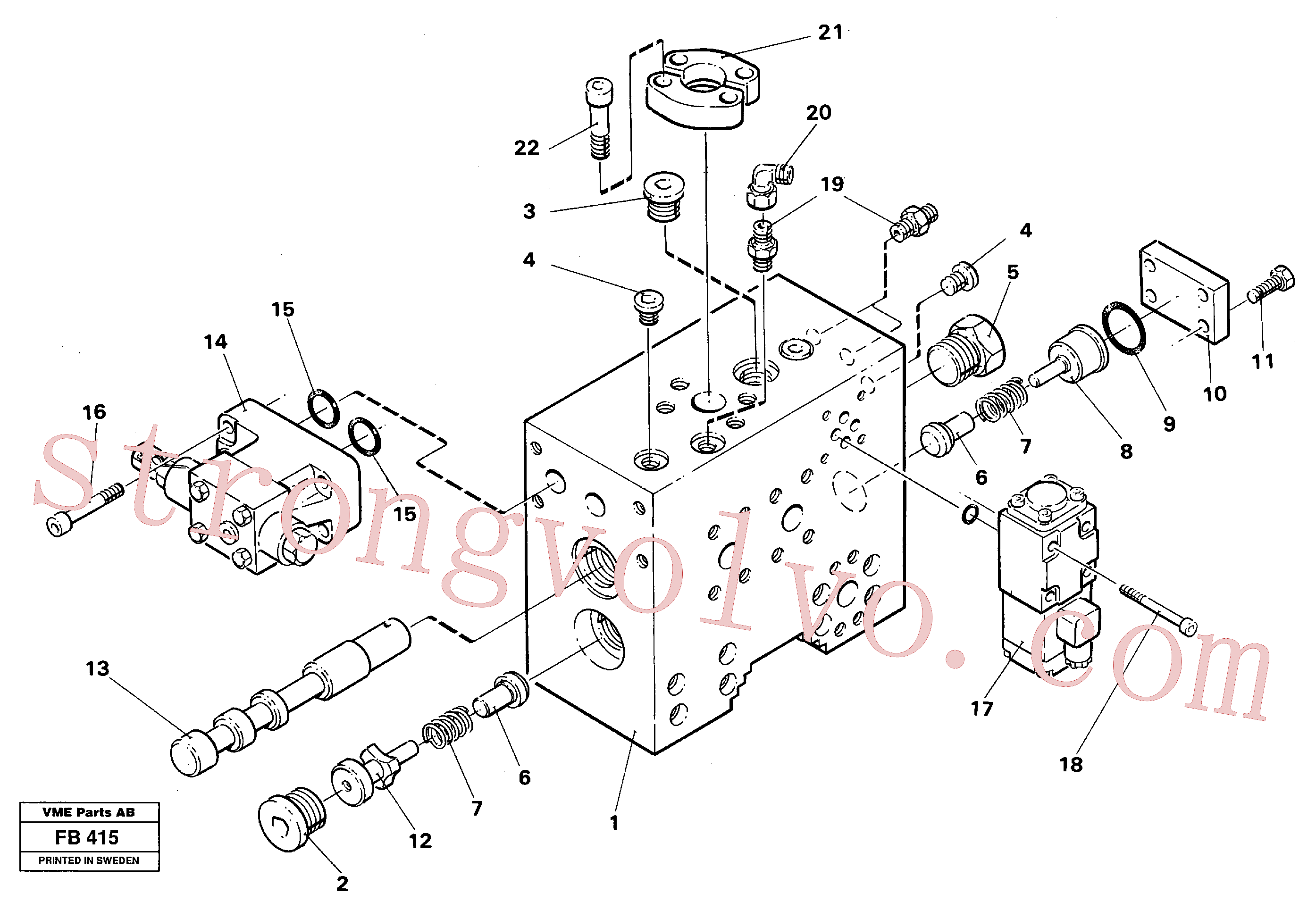 Atacado VOE14253717 Guia da válvula Volvo escavadeira