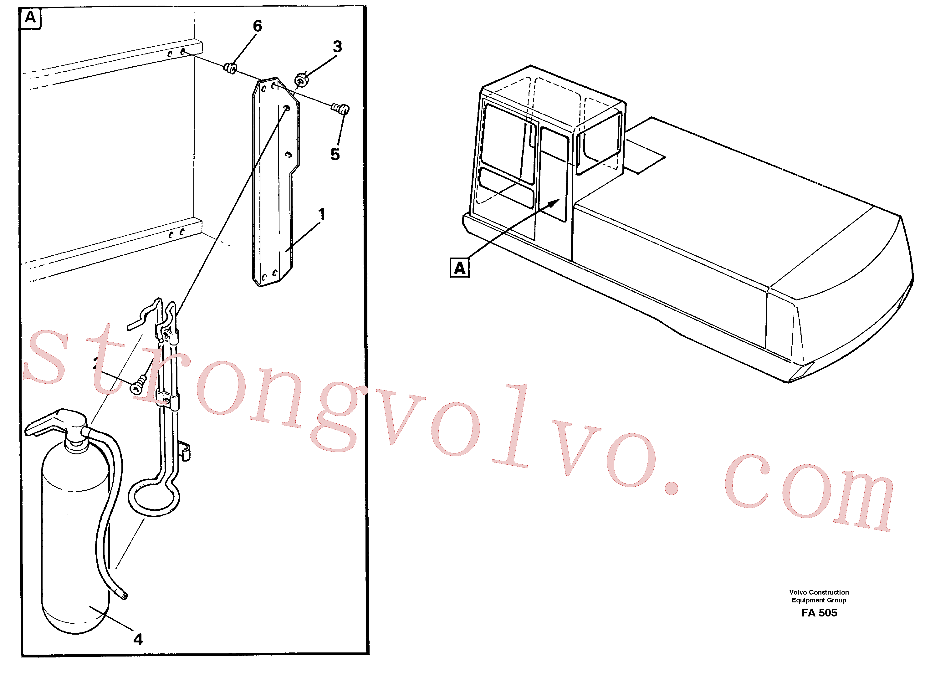 China Made VOE14248859 Suporte Volvo Acessórios para escavadeira