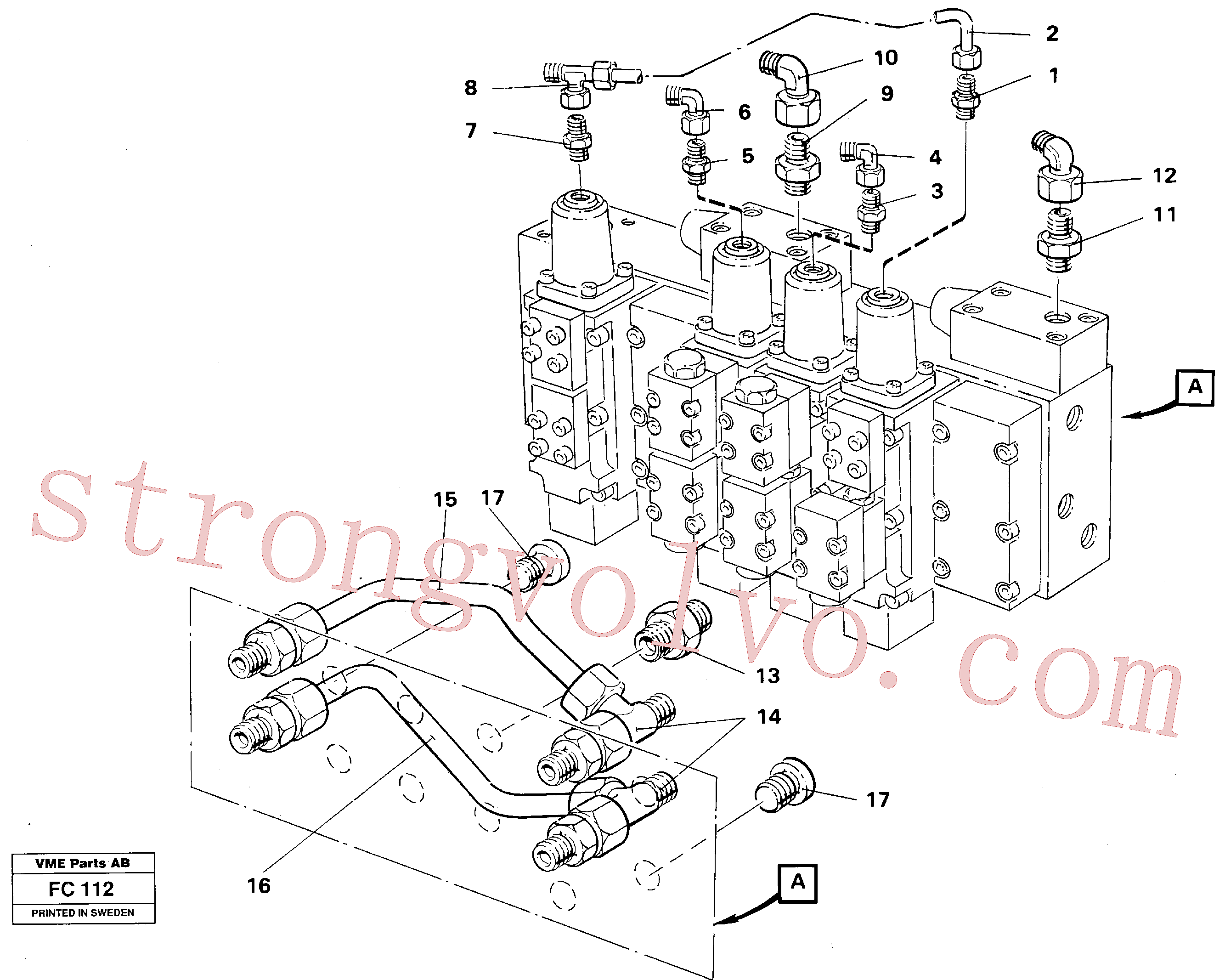 Volvo Acessórios para escavadeira VOE14012396 Niple Acessórios