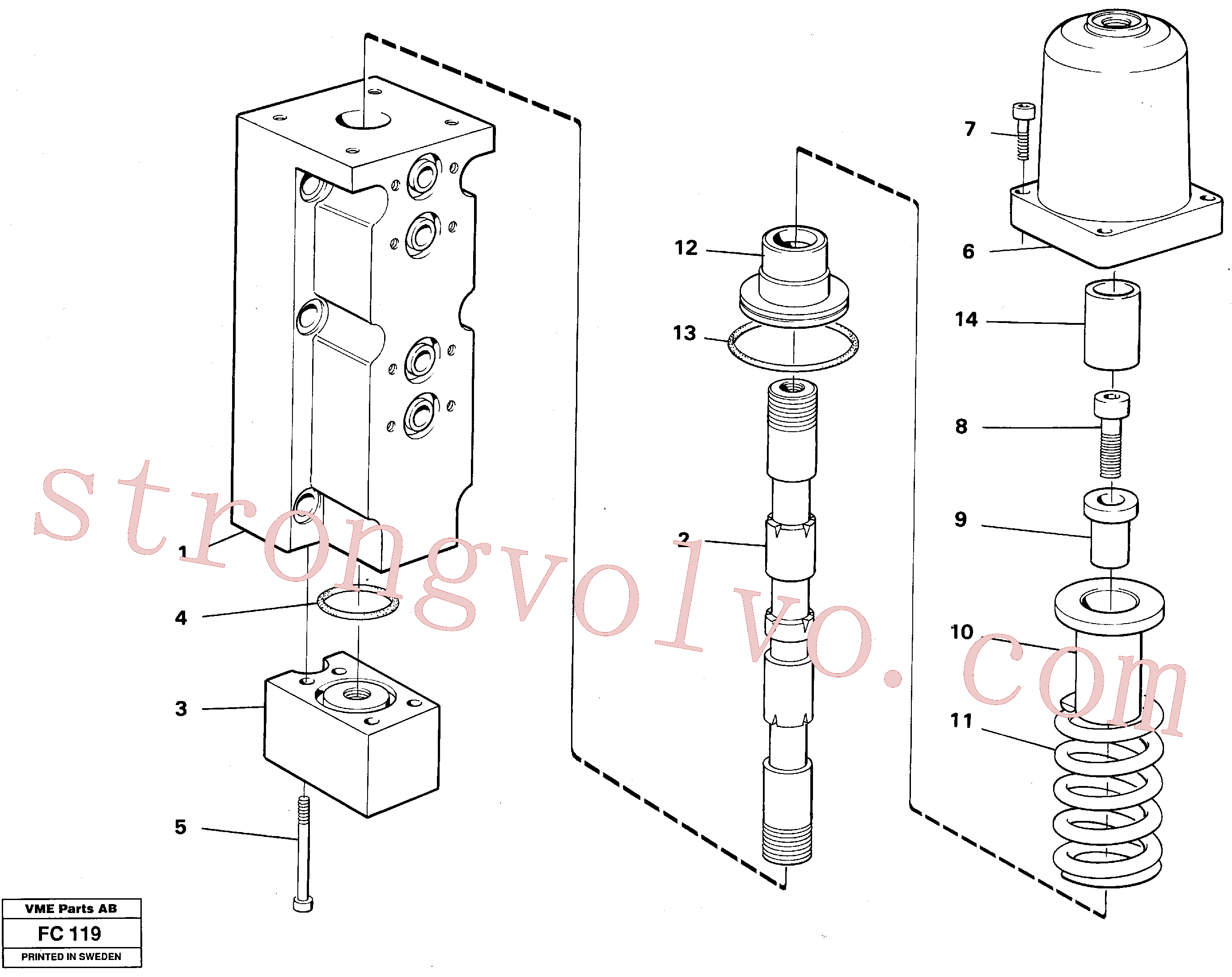China Made VOE14266527 Directional Valve Volvo Acessórios para escavadeira