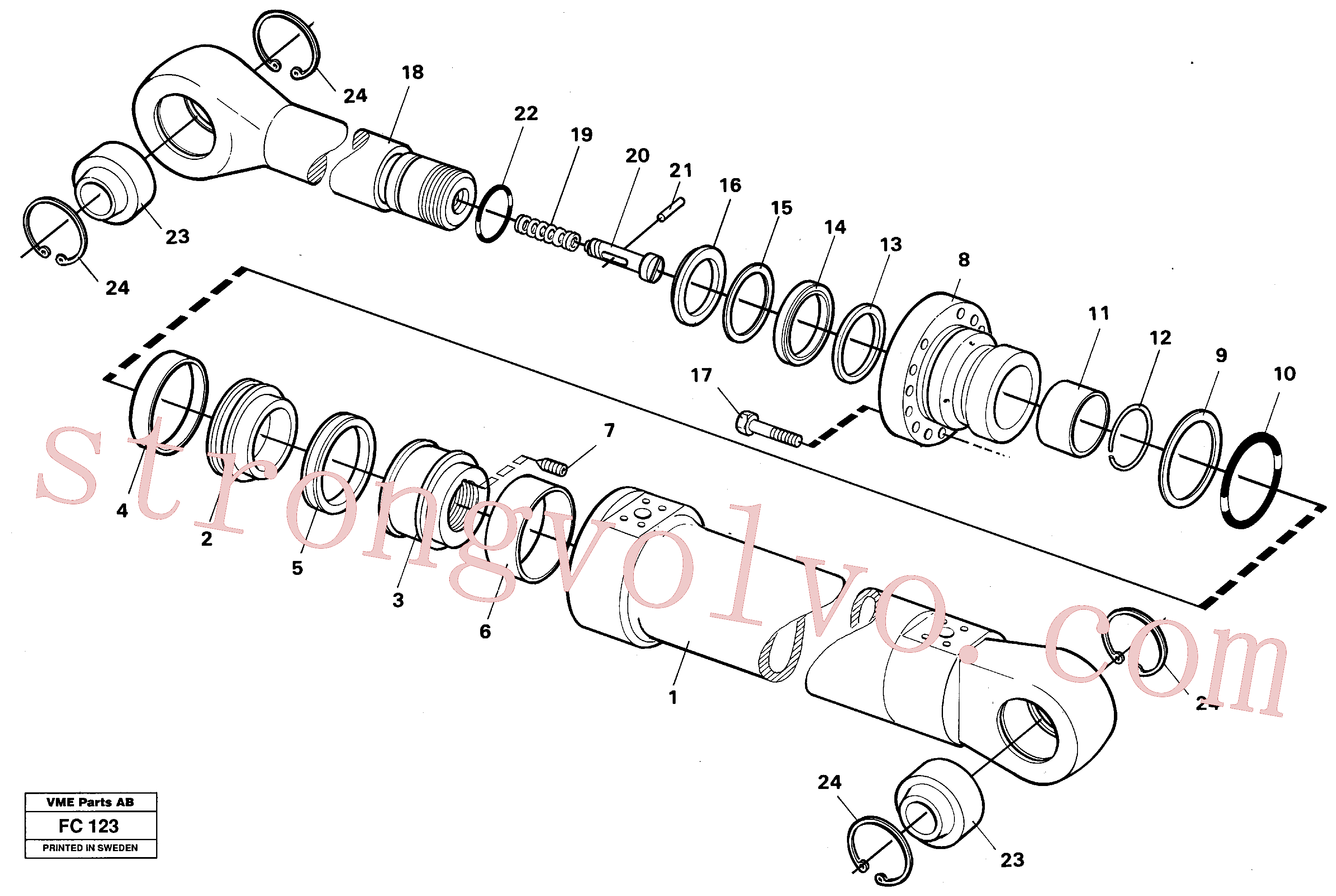 VOE14235937 Volvo Cilindro do braço de afundamento(FC123 Montagem)