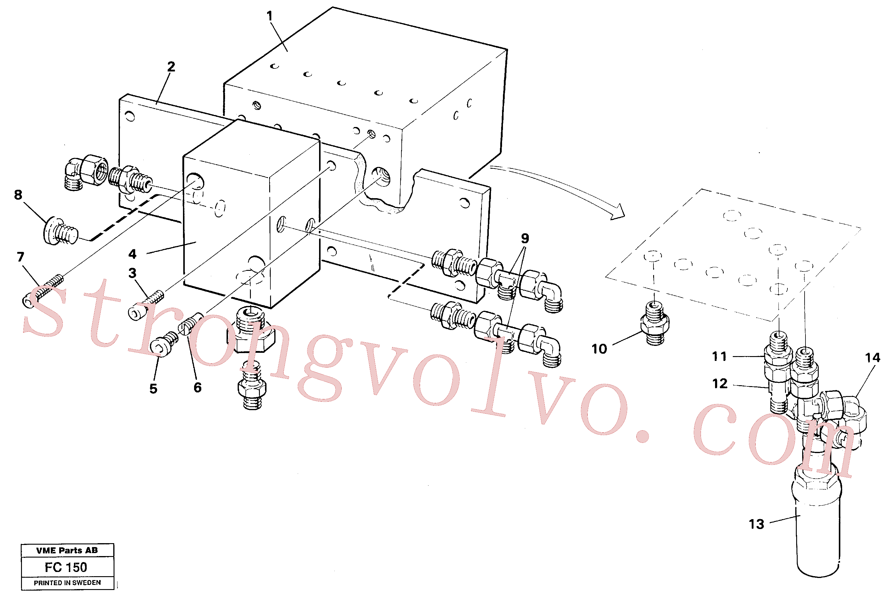 China Made VOE14251232 Carcaça Volvo Acessórios para escavadeira
