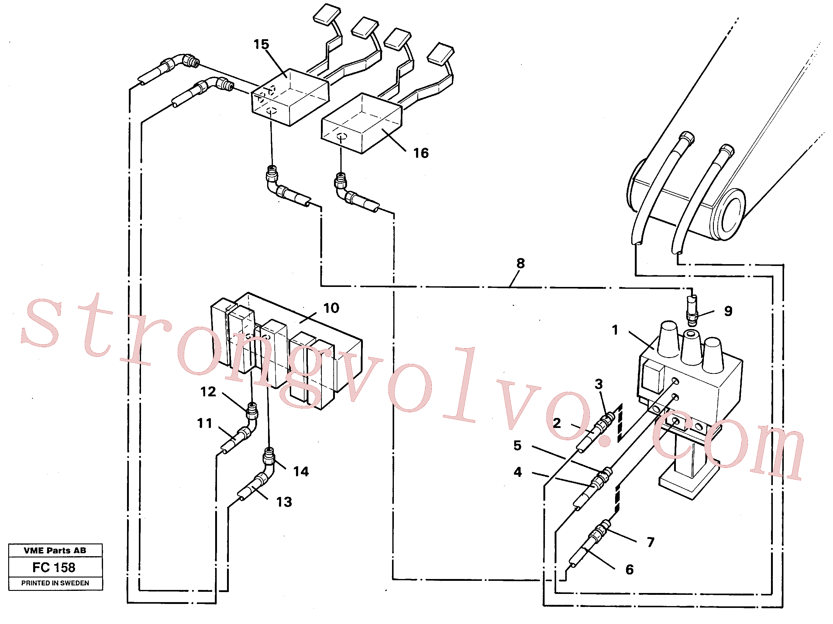 Volvo Acessórios para escavadeira VOE14258394 Assy Drawing Acessórios