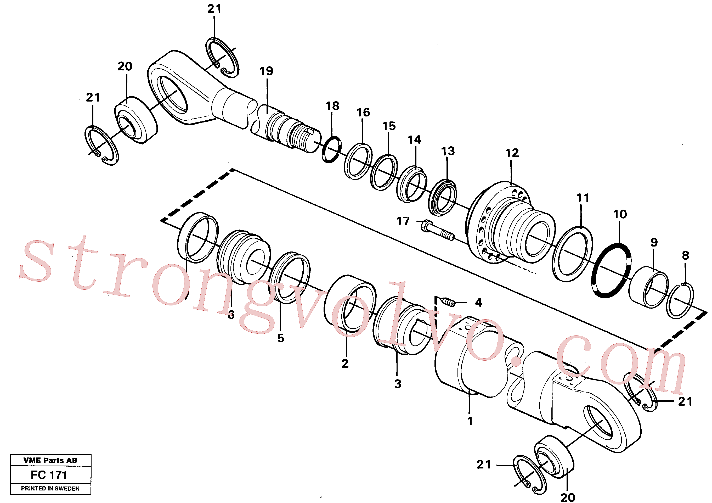Volvo VOE14250163 Pistão Volvo Acessórios para escavadeira
