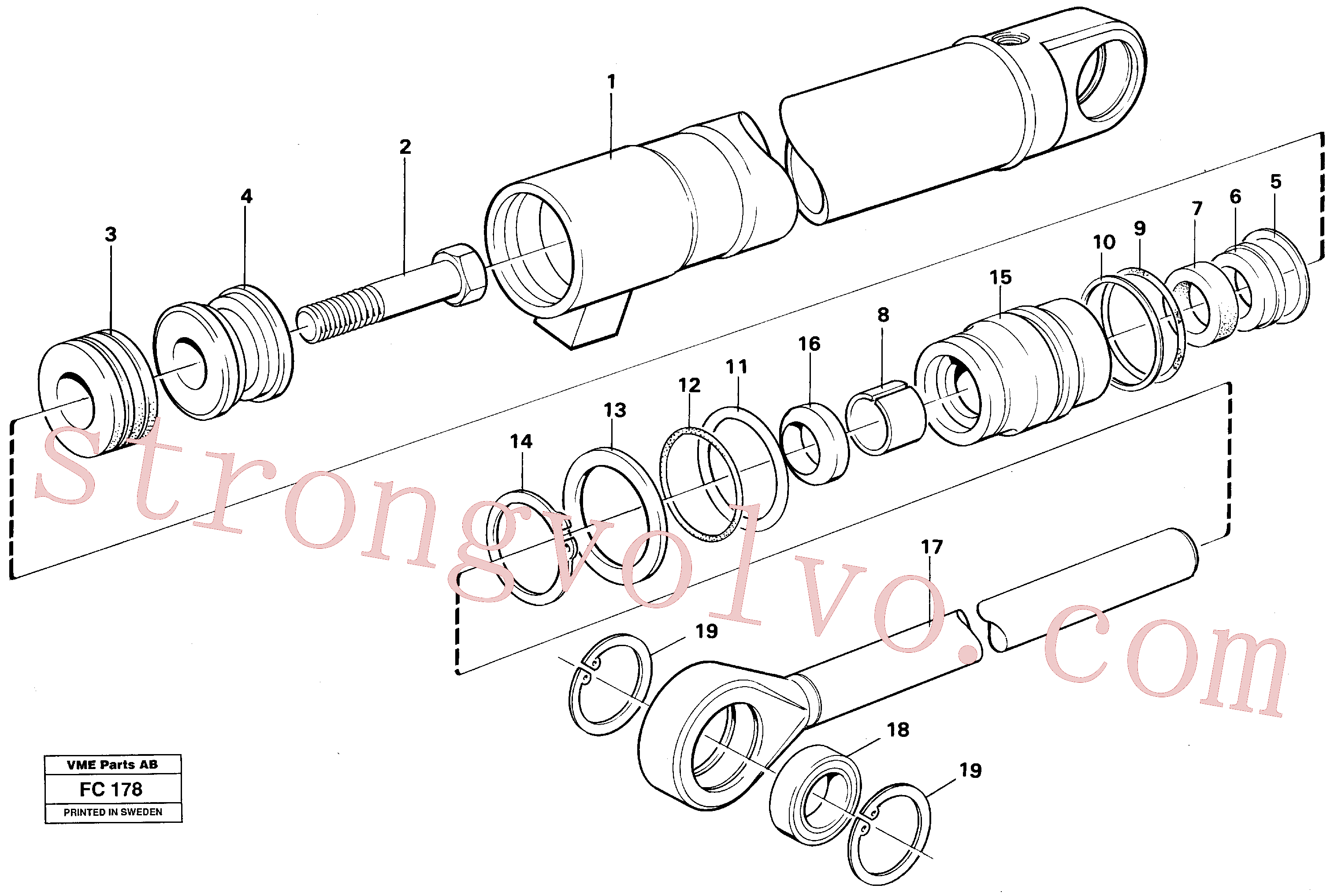 VOE14214702 Volvo Cilindro hidráulico(FC178 Montagem)