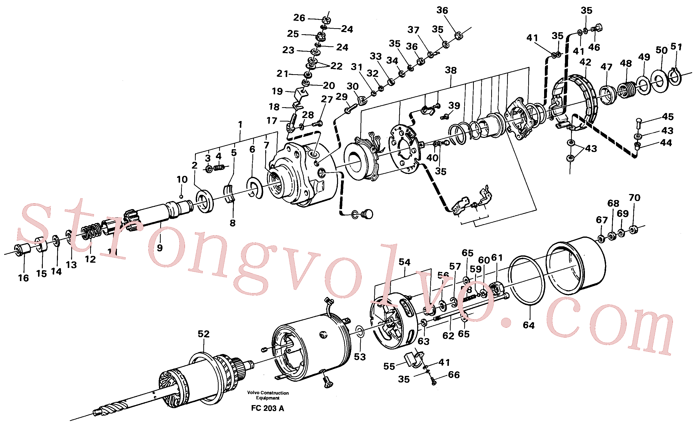 VOE955918 Volvo Motor de arranque(FC203A Montagem)