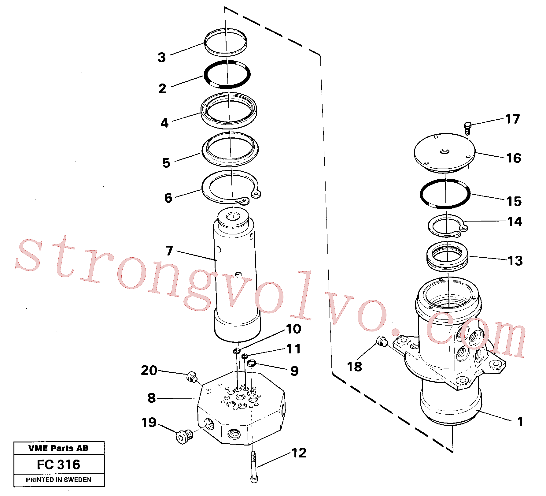 VOE926032 Volvo Rótula(FC316 Montagem)