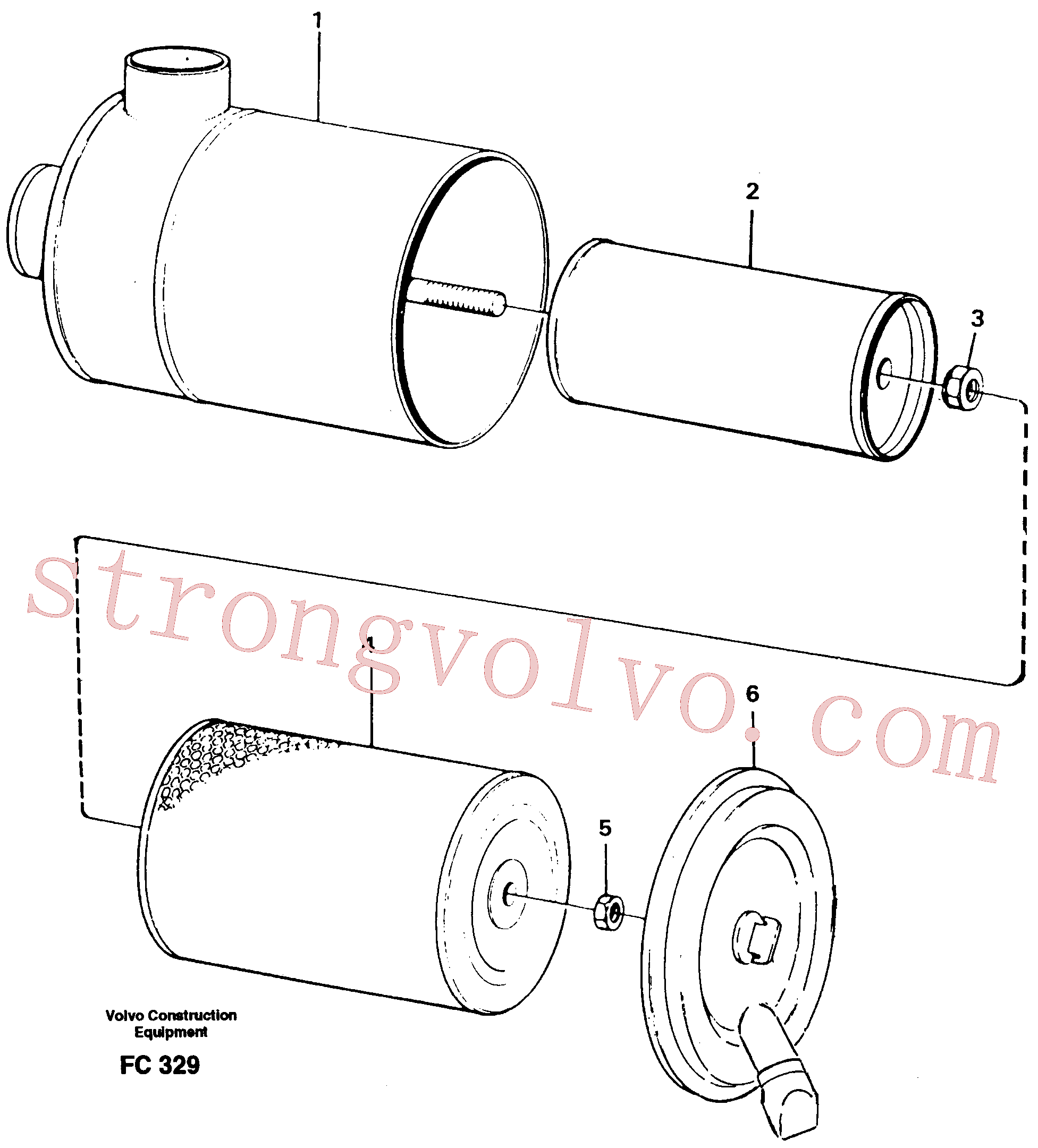 VOE955782 Volvo Filtro de ar(FC329 Montagem)