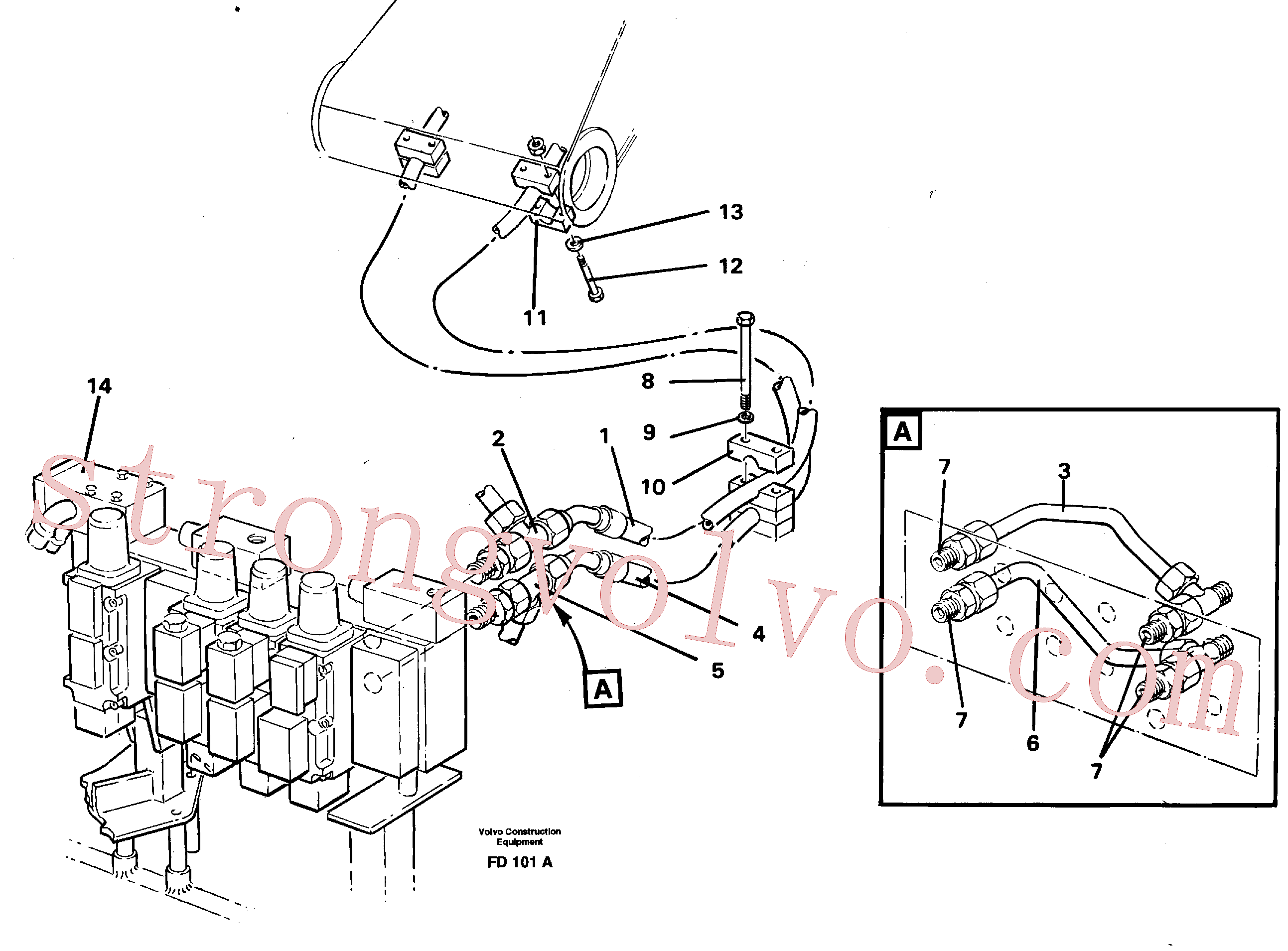 Volvo Montagem VOE14251423 Mangueira hidráulica Acessórios