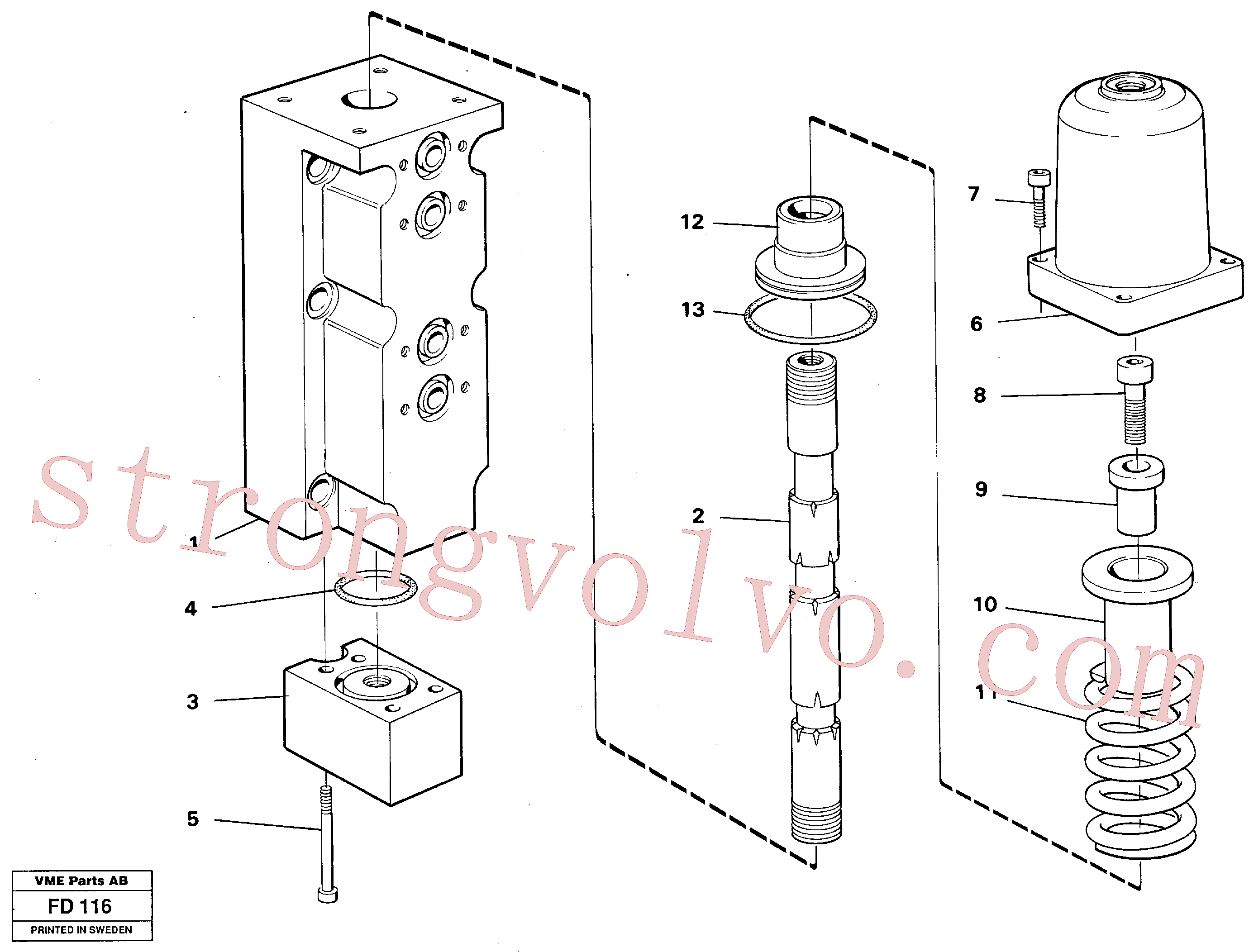 VOE14258506 Directional valve Volvo escavadeira