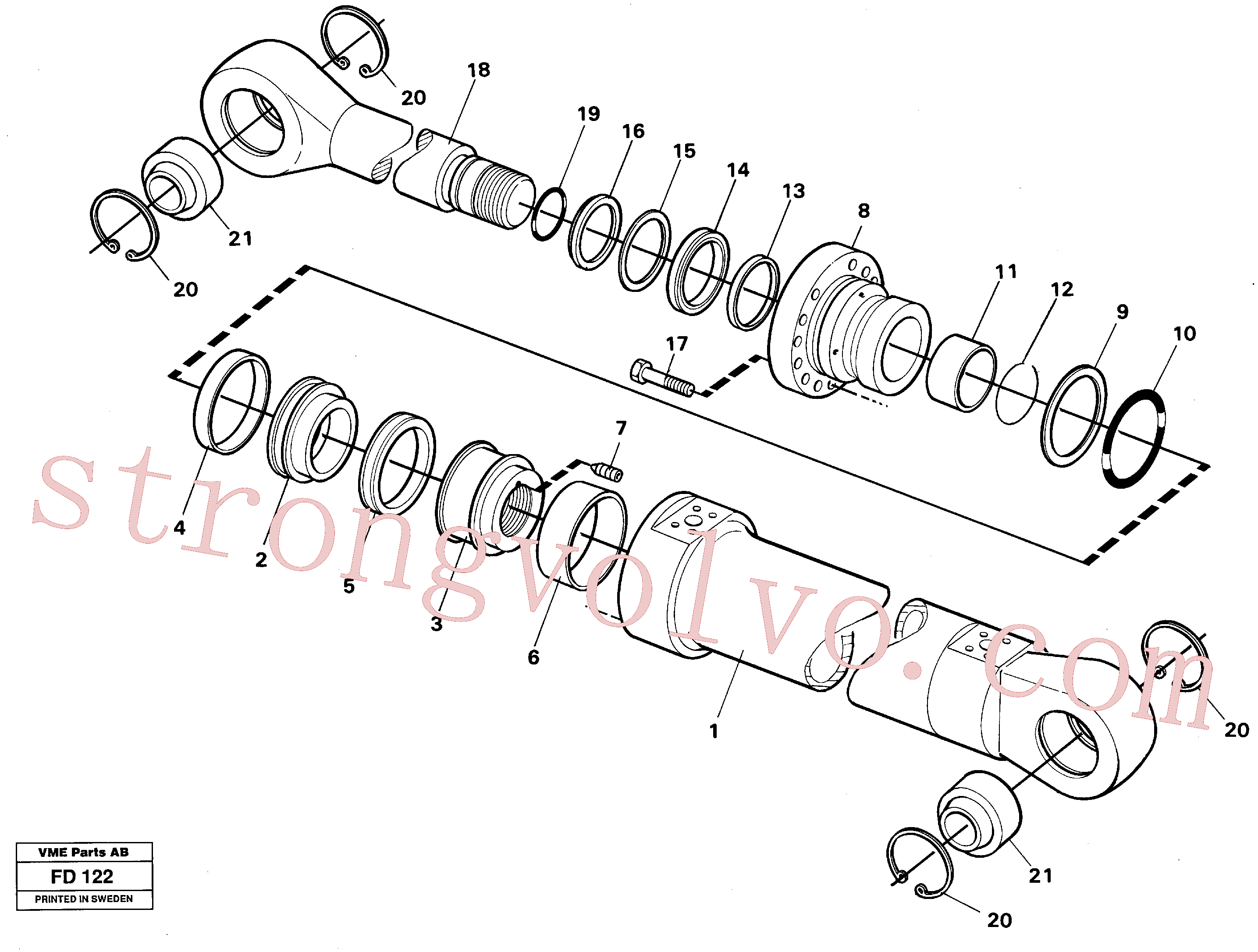 VOE14216269 Volvo Cilindro da lança(FD122 Montagem)