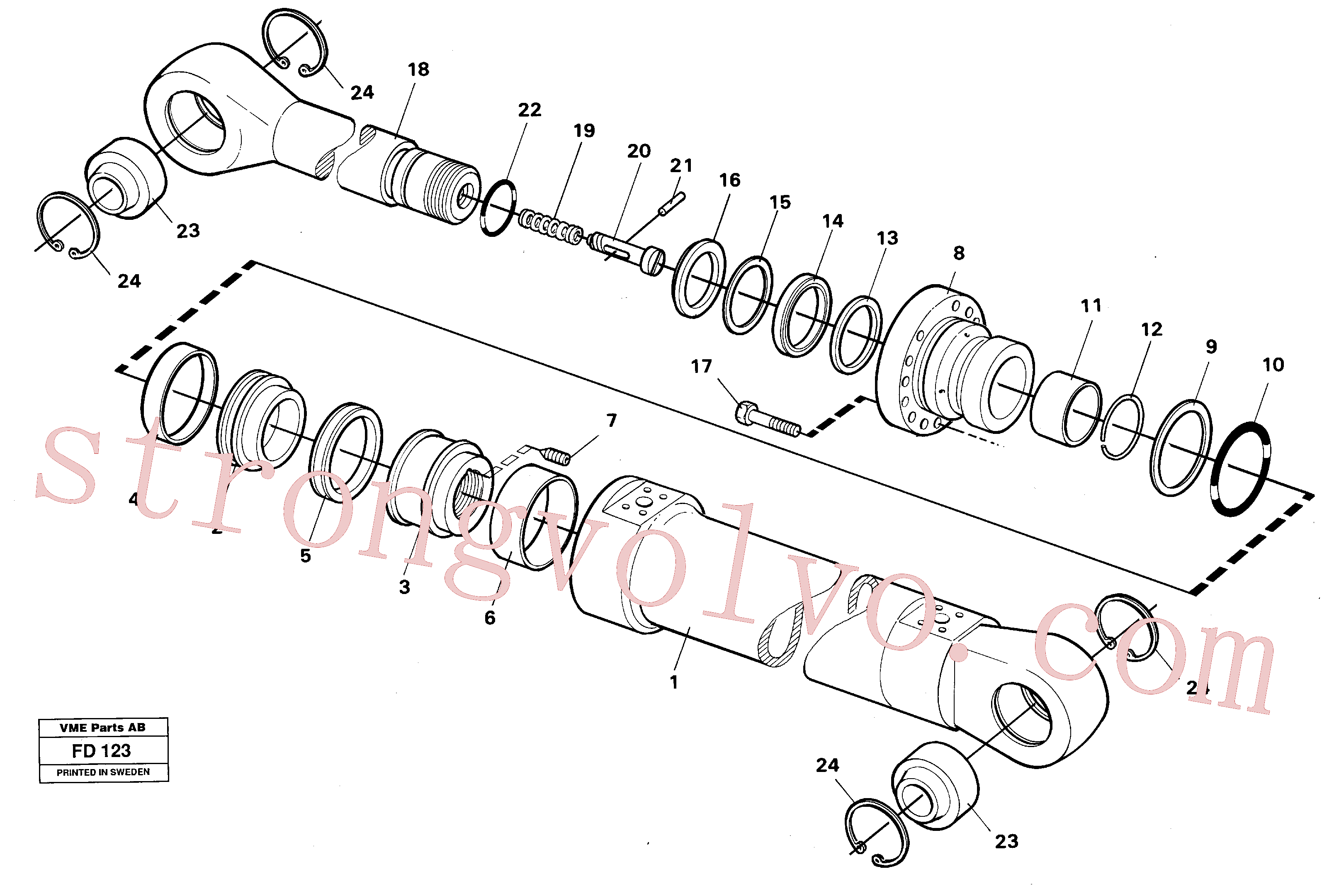 Atacado VOE15063156 Retentor do pistão Volvo escavadeira