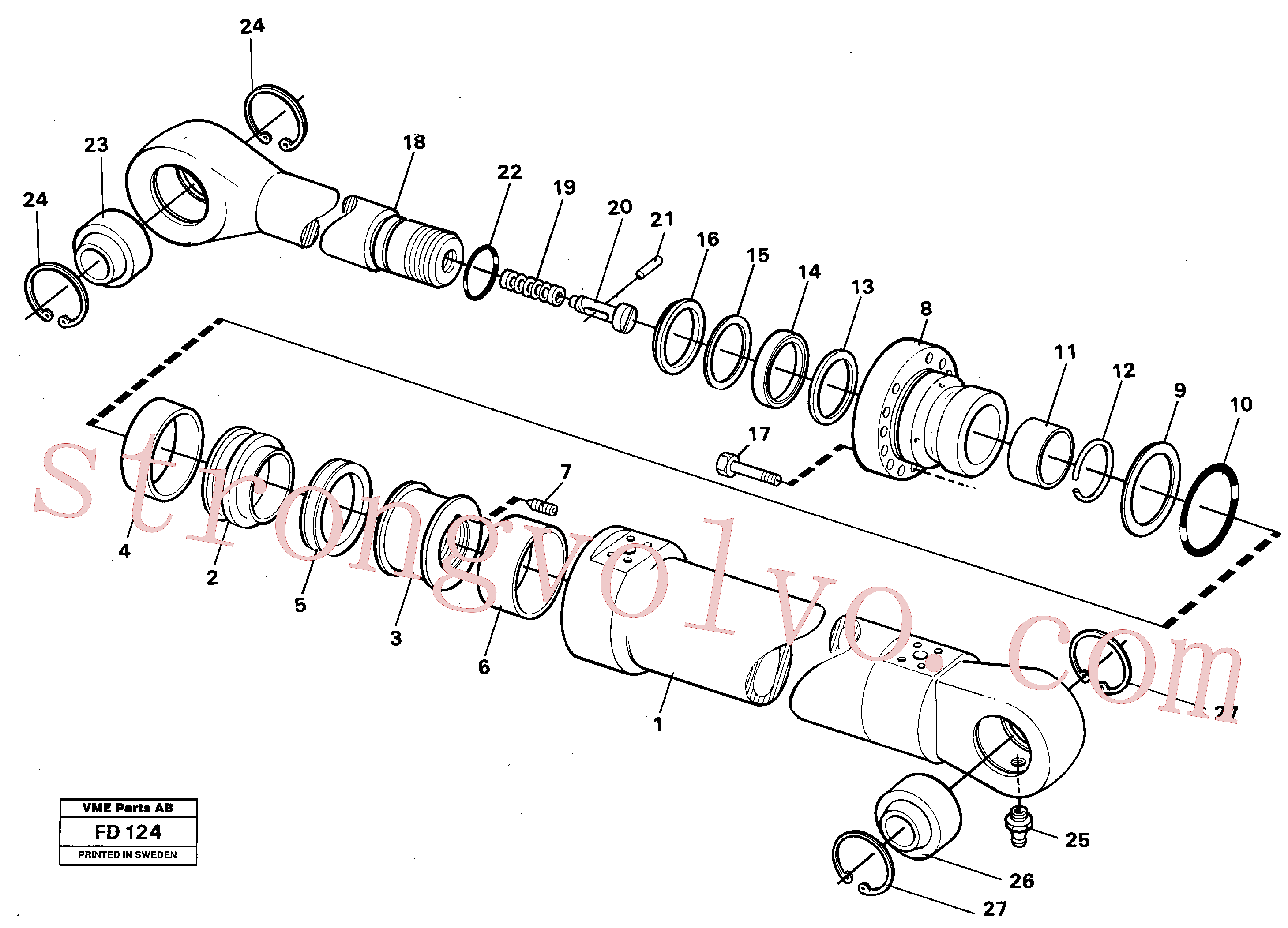 VOE14216243 Volvo Cilindro de balde(FD124 Montagem)