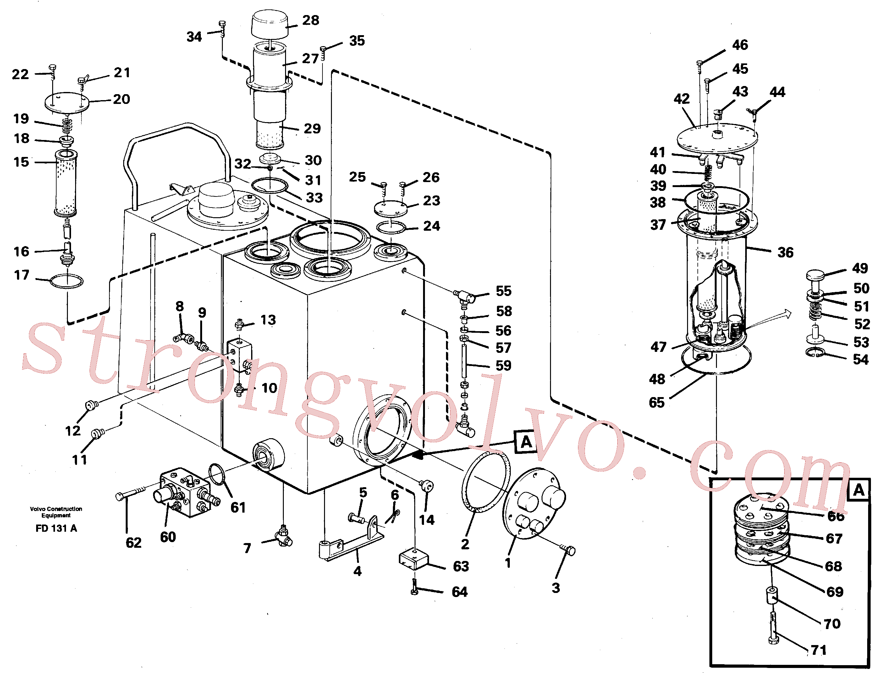 VOE925285 Volvo Depósito de óleo hidráulico(FD131A Montagem)