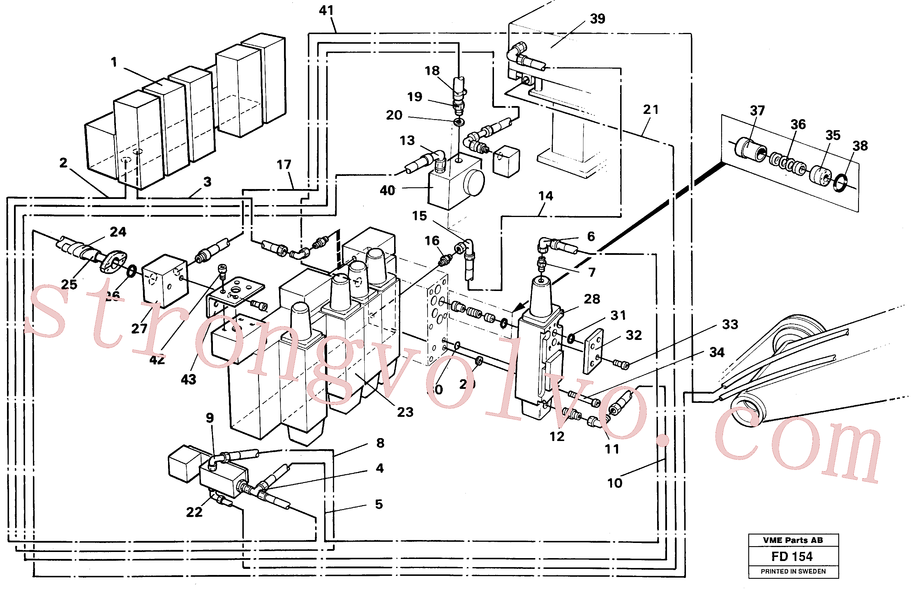 Volvo Montagem VOE14214854 Niple Acessórios