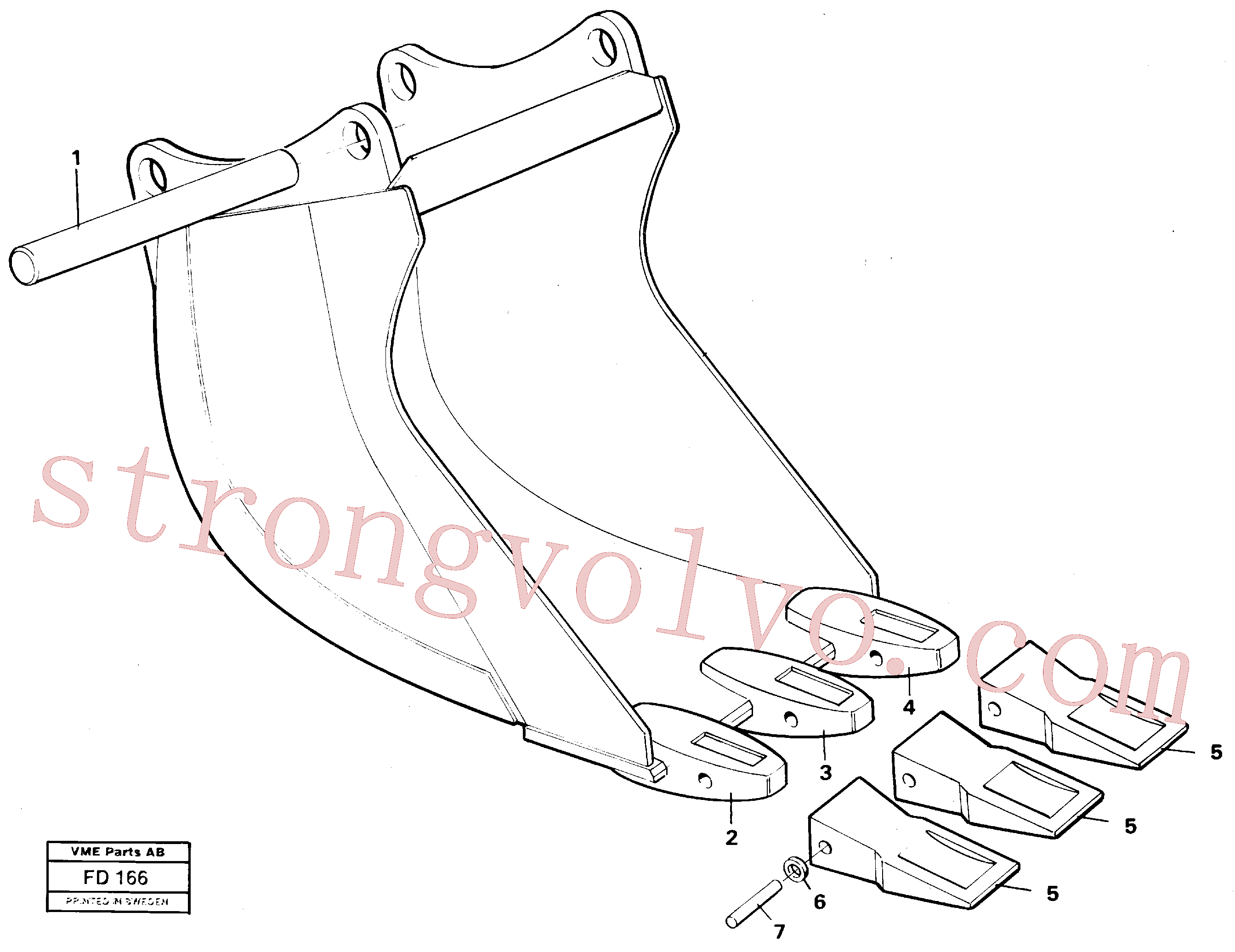 Volvo Montagem VOE14258190 Cabo balde Acessórios