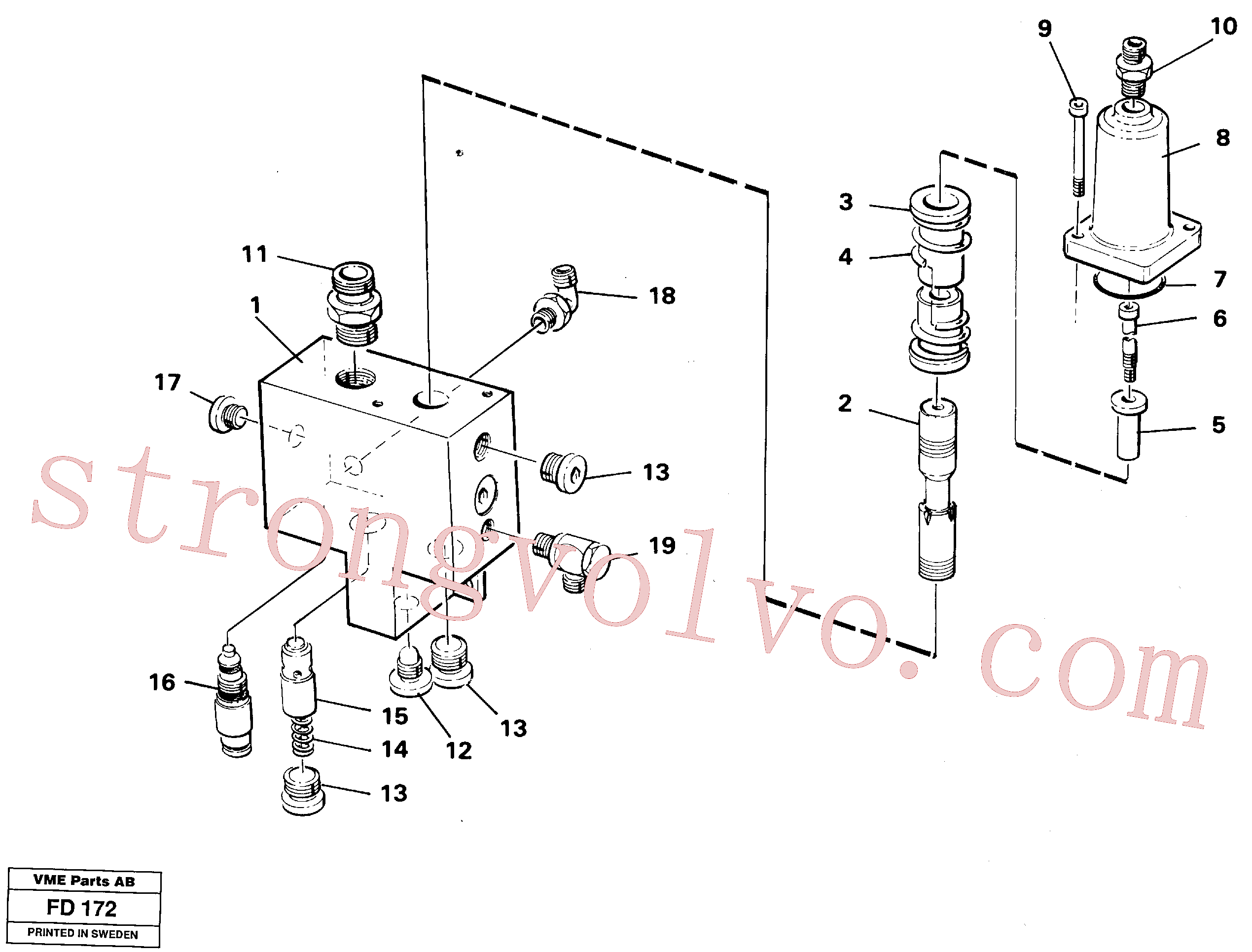 VOE14253415 Line Brk Valve Inscreva-se para Volvo Acessórios para escavadeira