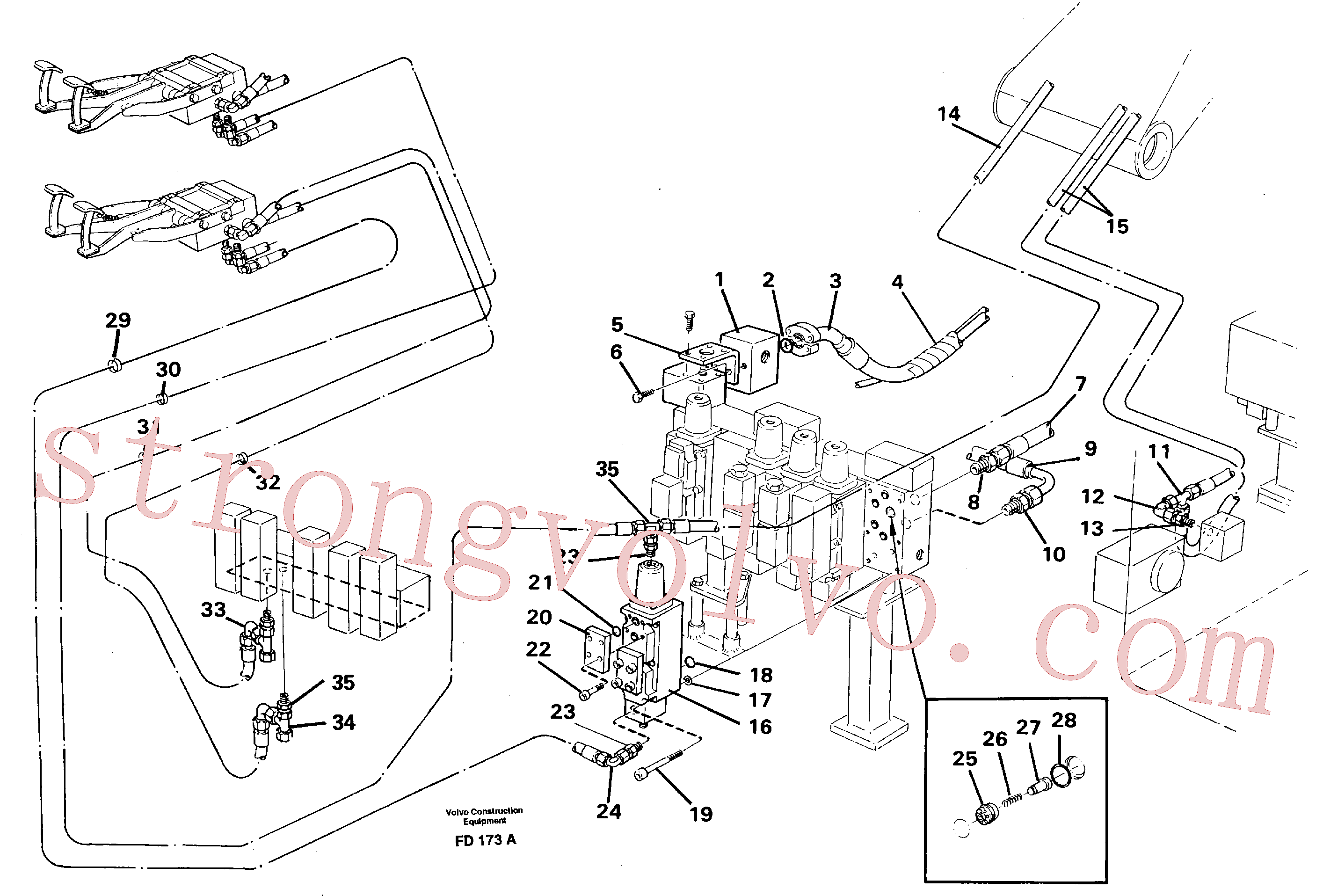 Volvo Montagem VOE14252178 Mangueira hidráulica Acessórios
