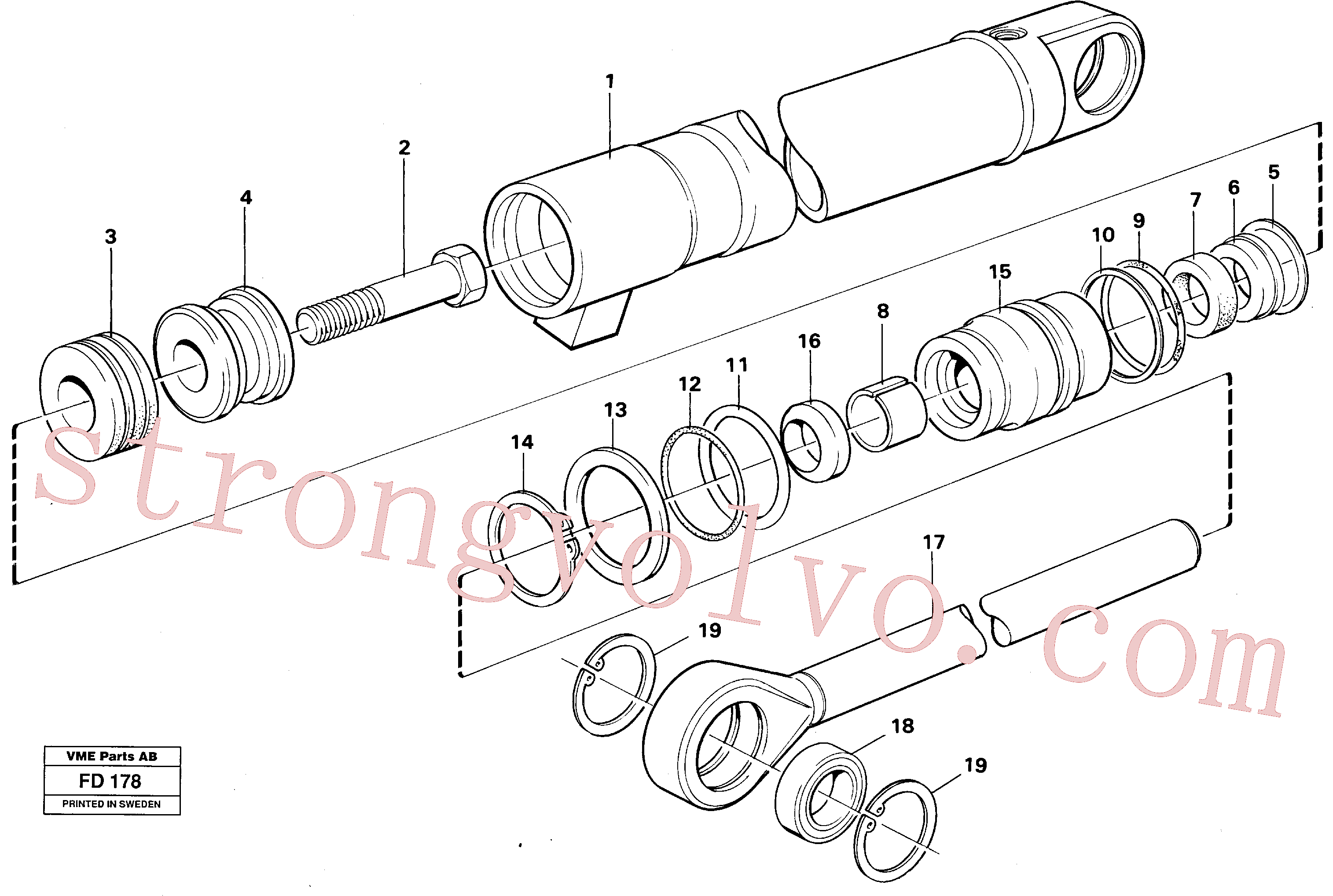 VOE14251912 Volvo Cilindro hidráulico(FD178 Montagem)