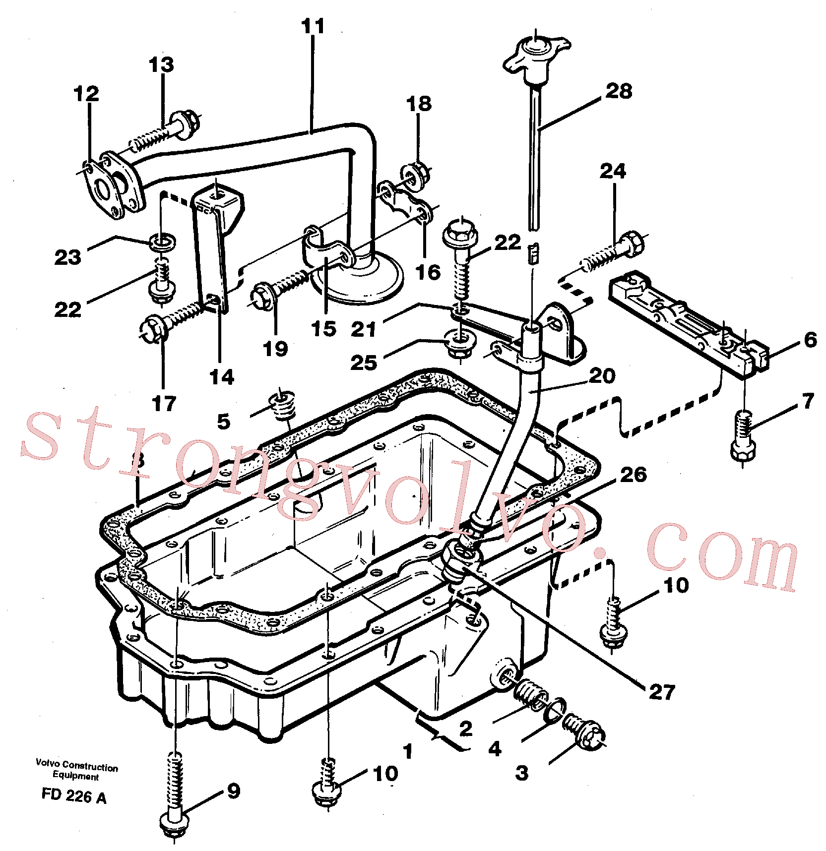 VOE969189 Volvo Cárter de óleo(FD226A Montagem)