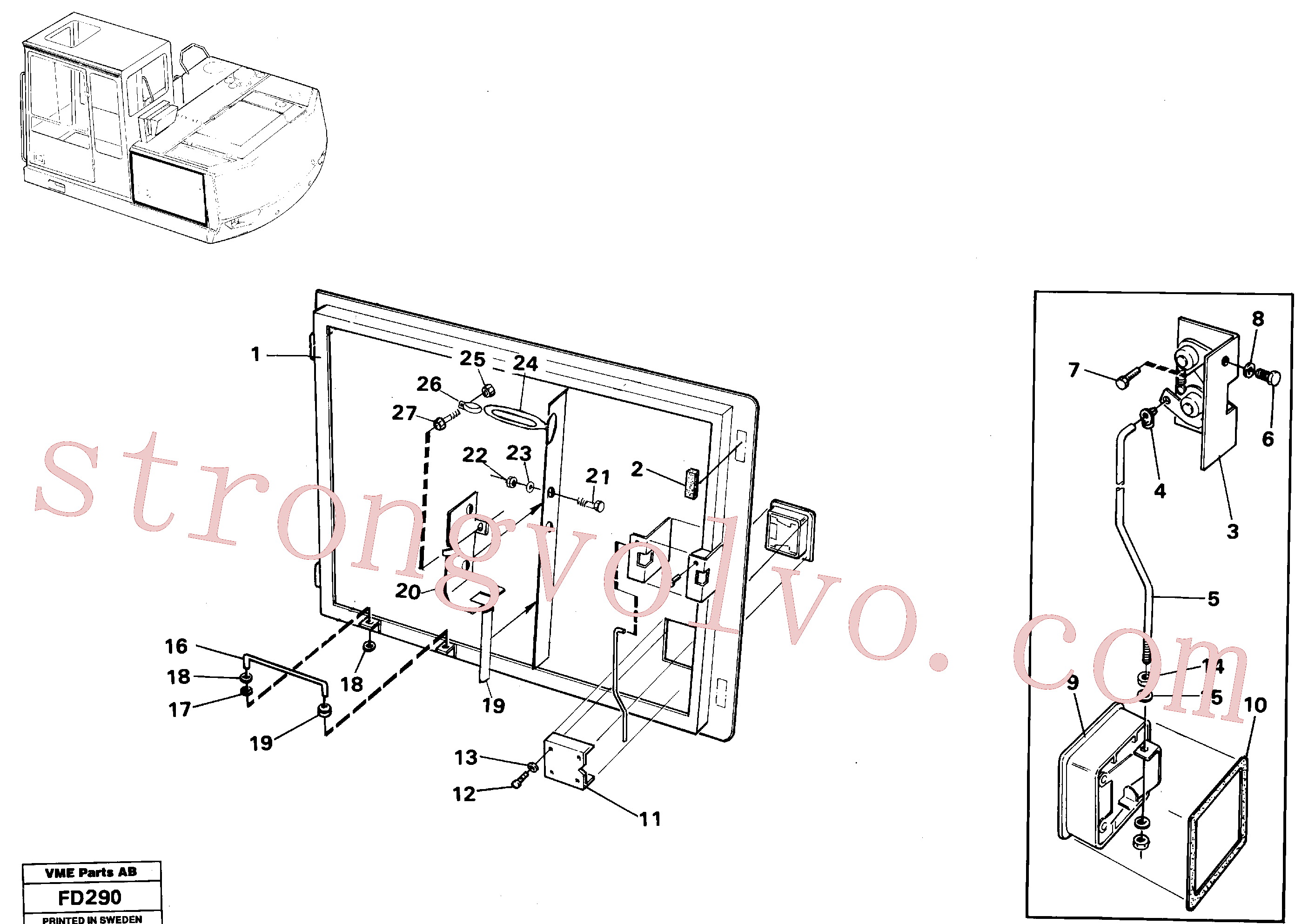Volvo Acessórios para escavadeira VOE14024251 Correia de borracha Acessórios