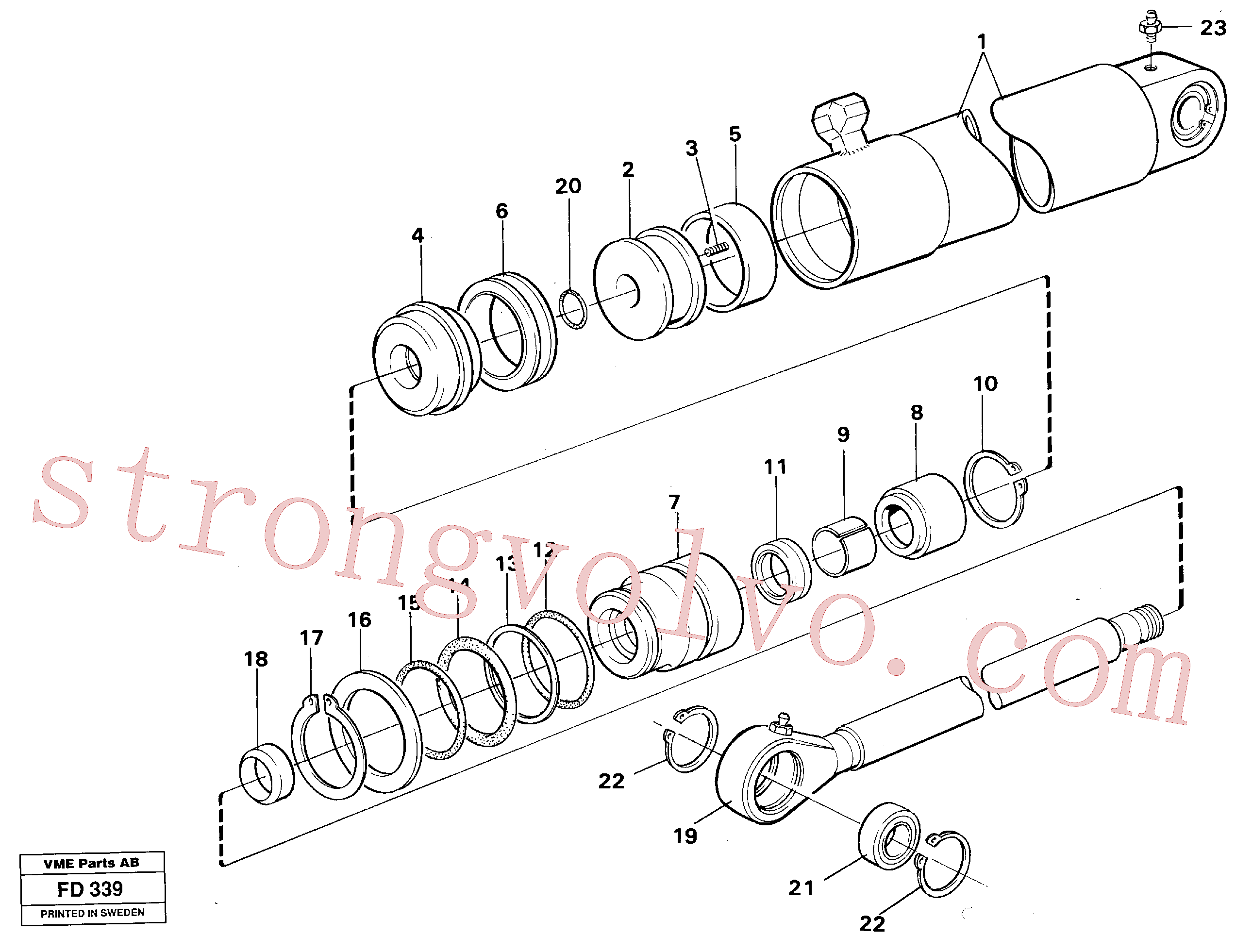 VOE14231336 Back-up ring Volvo escavadeira