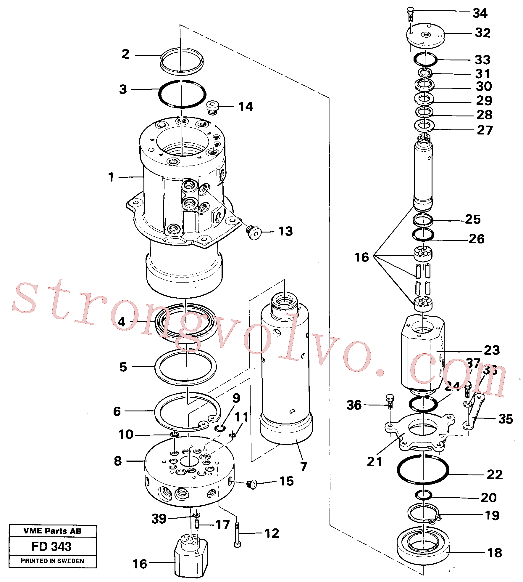 VOE968748 Volvo Rótula(FD343 Montagem)