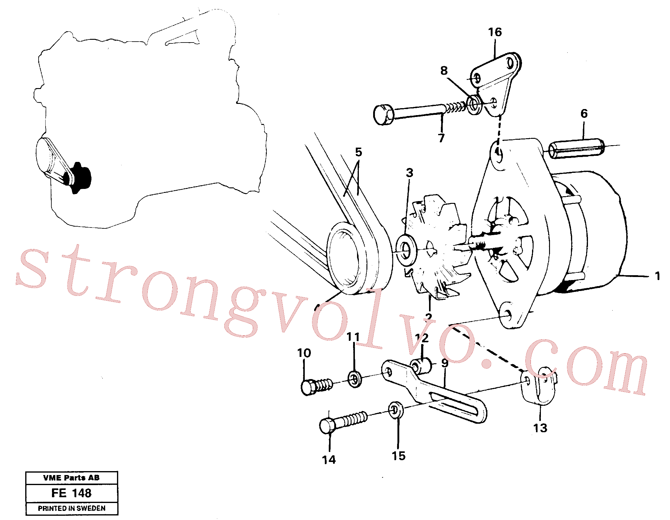 Volvo Montagem VOE955553 Parafuso sextavado Acessórios