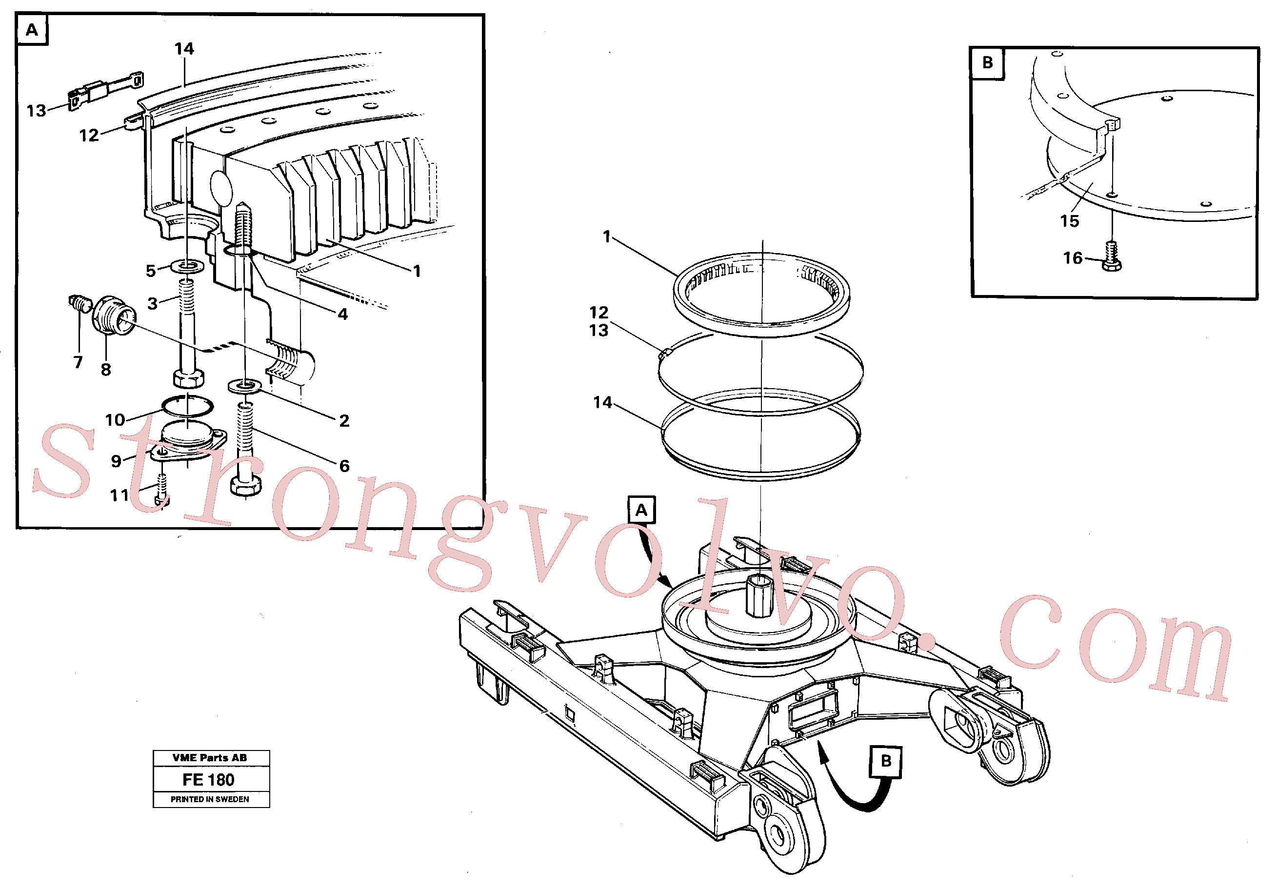 VOE14023063 Volvo Acoplamento do anel rotativo(FE180 Montagem)