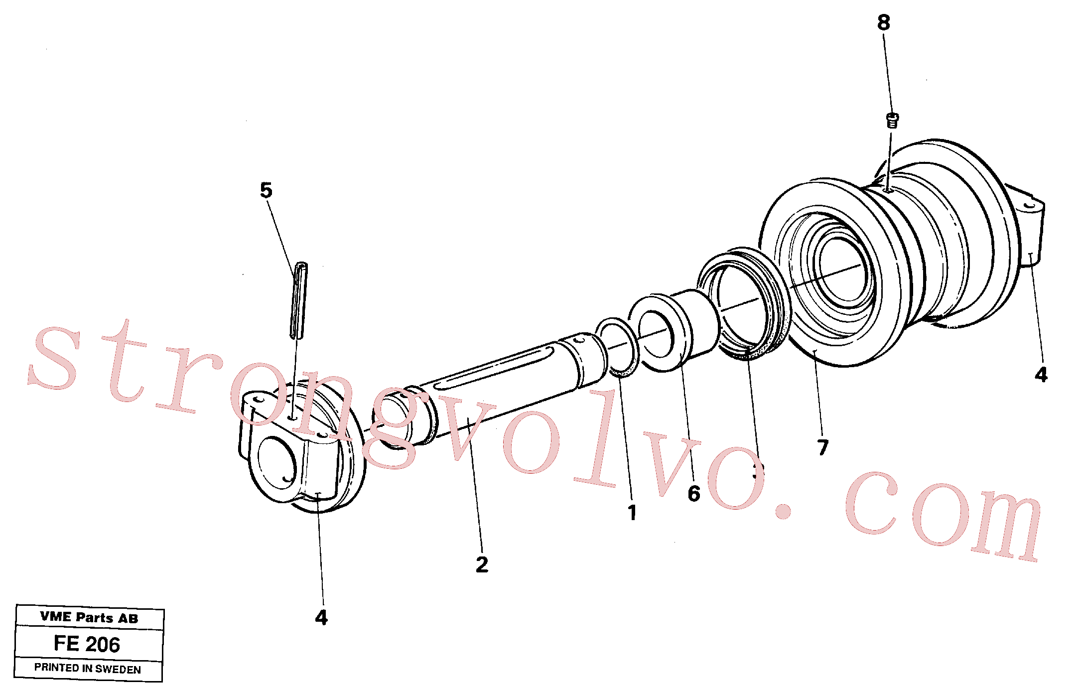 VOE14024068 Volvo Rolete de fundo(FE206 Montagem)