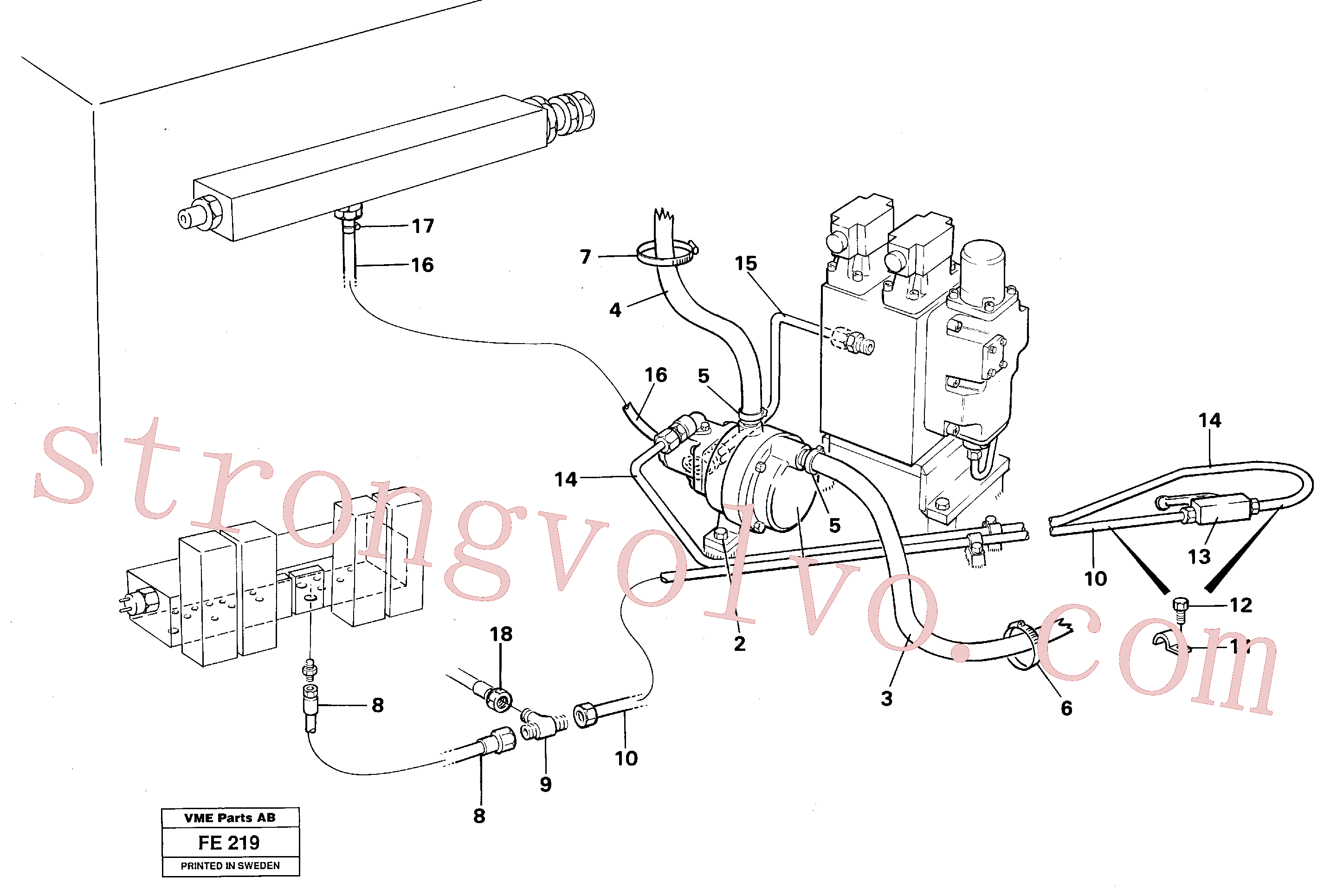 VOE14055058 Tube Assembly Volvo escavadeira