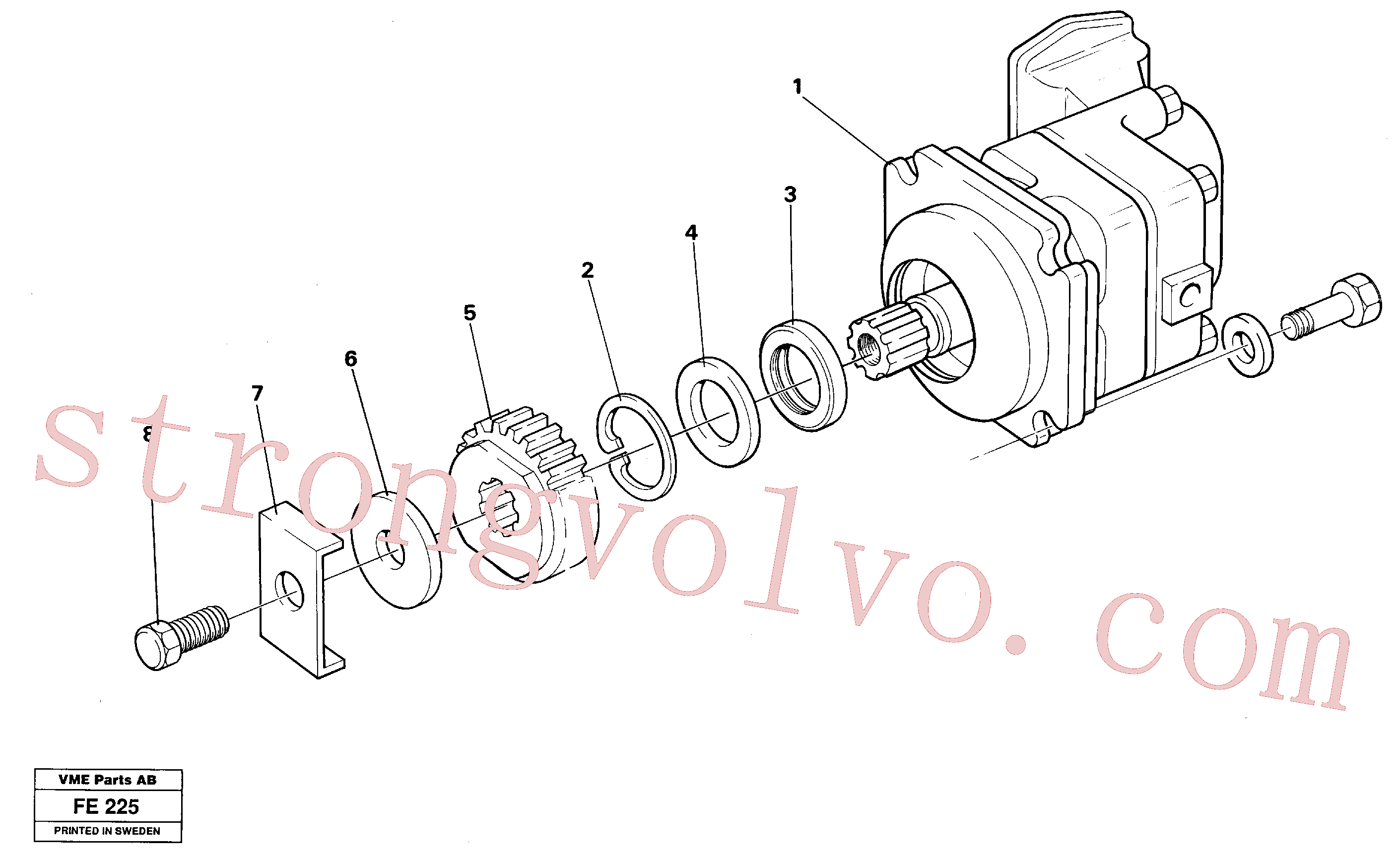 Volvo Acessórios para escavadeira VOE14054668 Engrenagem Acessórios
