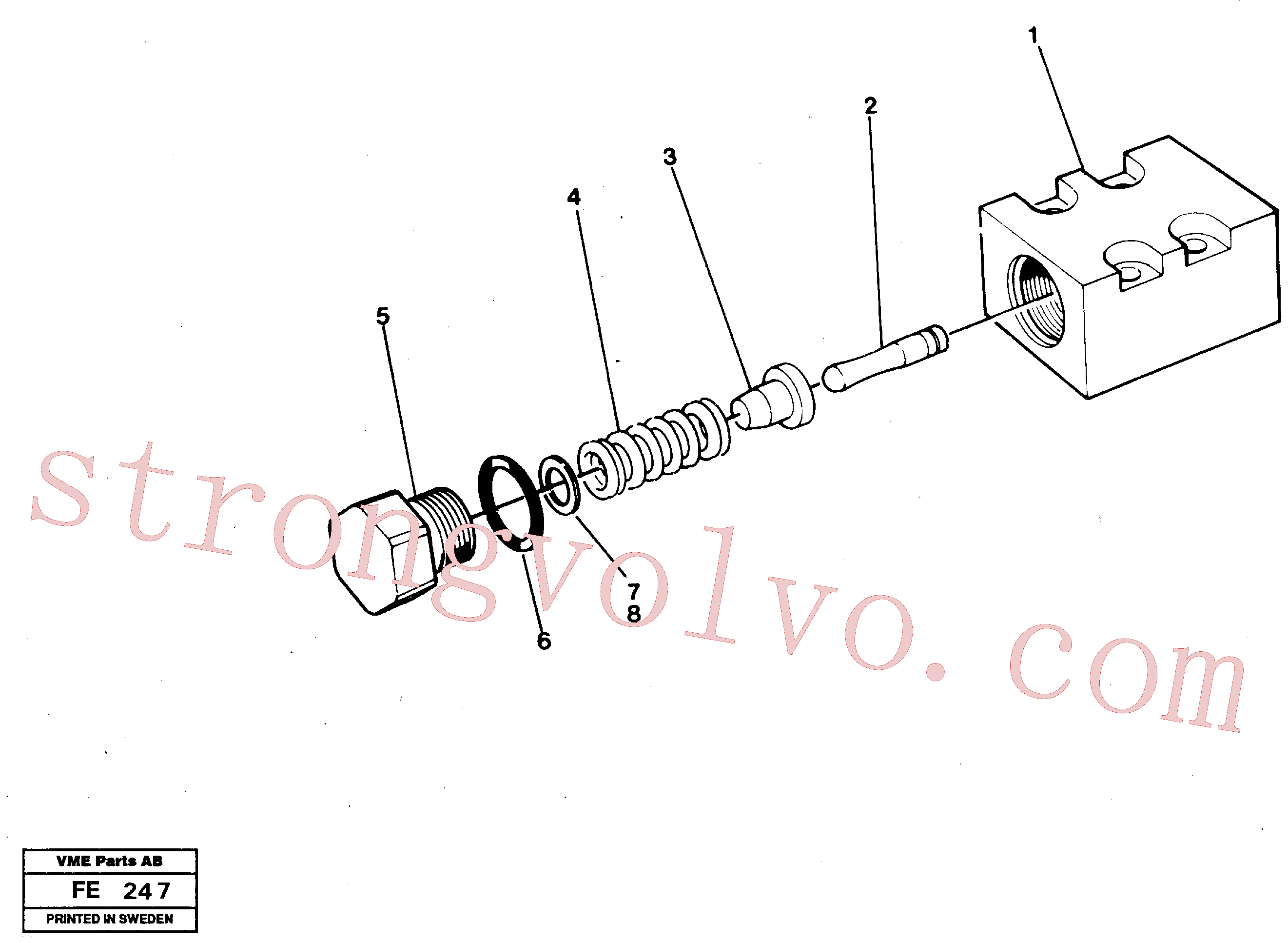 VOE14236021 Volvo Válvula de limitação da pressão(FE247 Montagem)