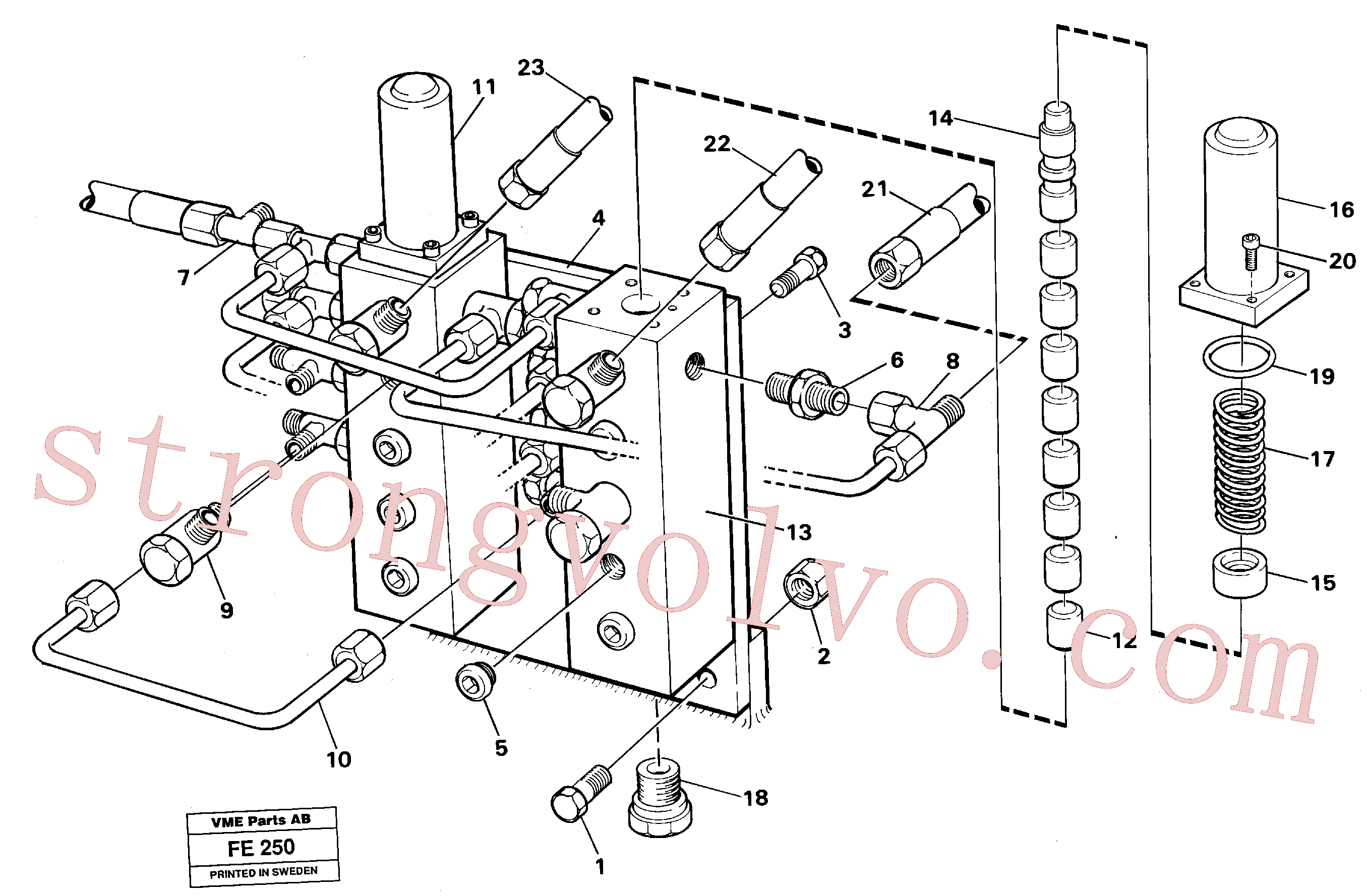 Atacado VOE14047335 Corpo da válvula Volvo escavadeira